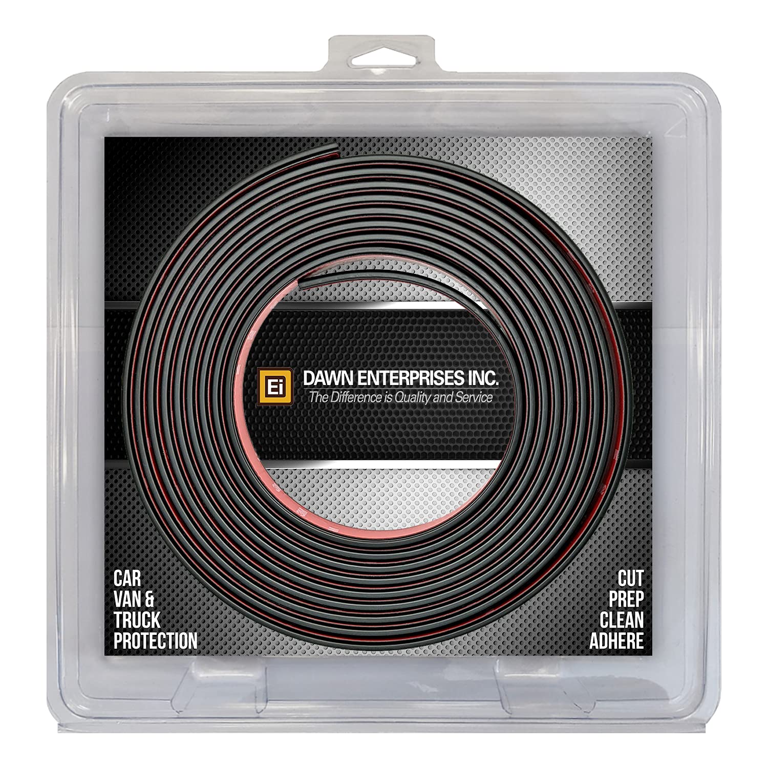 Dawn Enterprises, Inc. ES12618-PK Universal Fit Matte Black Body Side Molding Trim Pack 18' Protection for Cars, Trucks, Vans, a