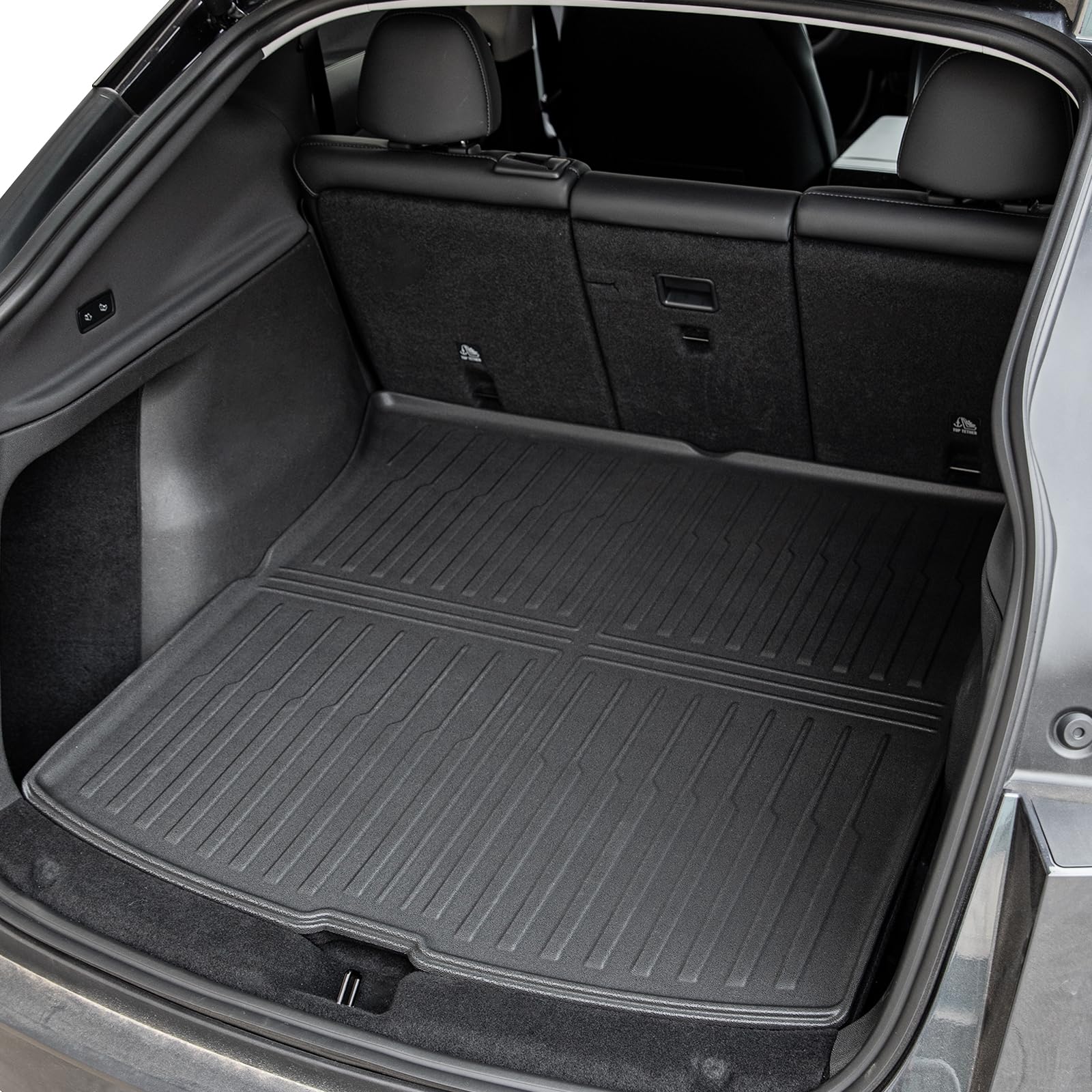 Autocessking 2025 New Tesla Model Y Juniper Floor Mats 5-Seater, Set Of 6 All Weather Tpe Waterproof Anti-Slip Front & Rear Trun