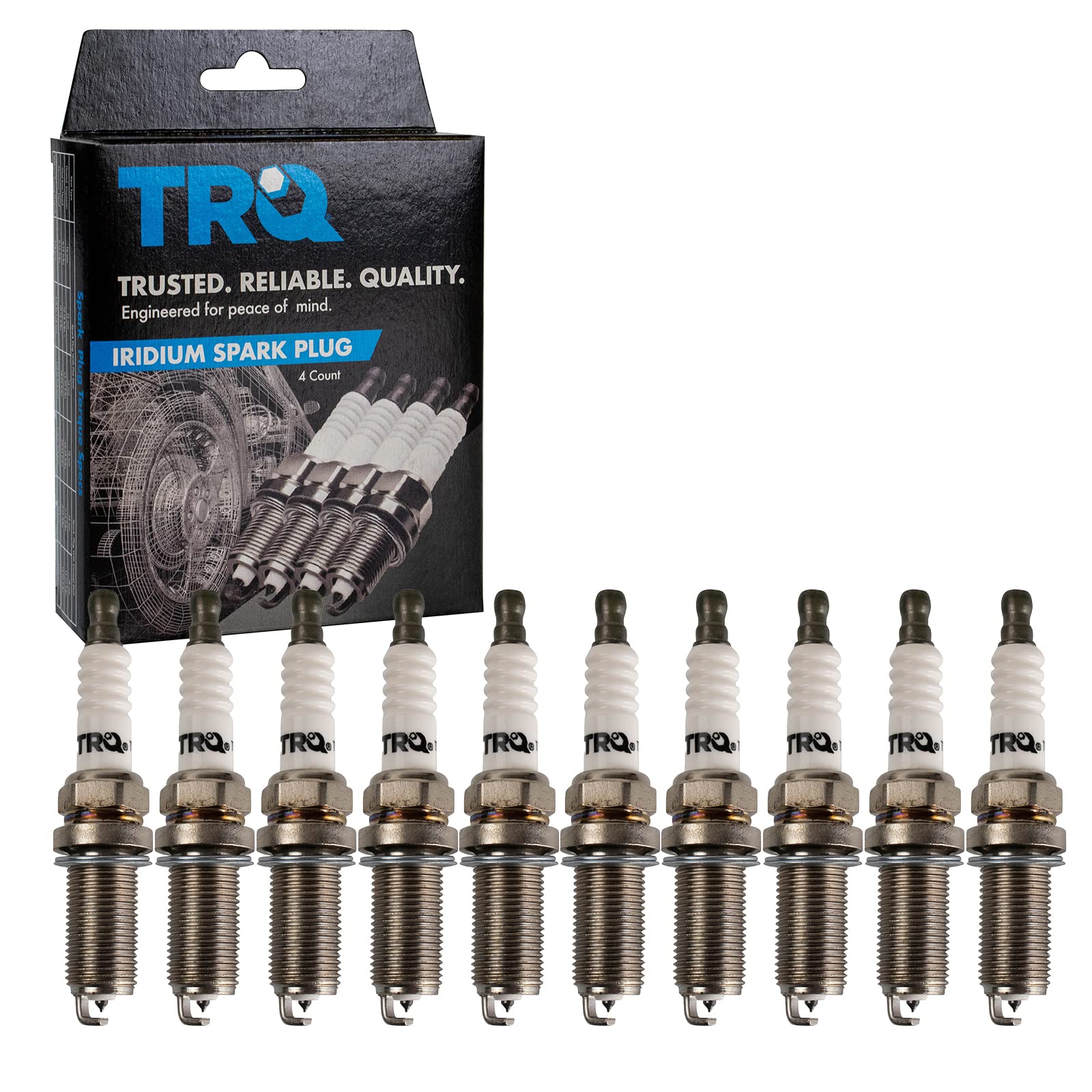 Trq Iridium Spark Plugs Engine Tune Up Ignition Kit 10 Piece Set Compatible With 2009-2017 Audi R8 2007-2011 S6 2007-2009 S8 199