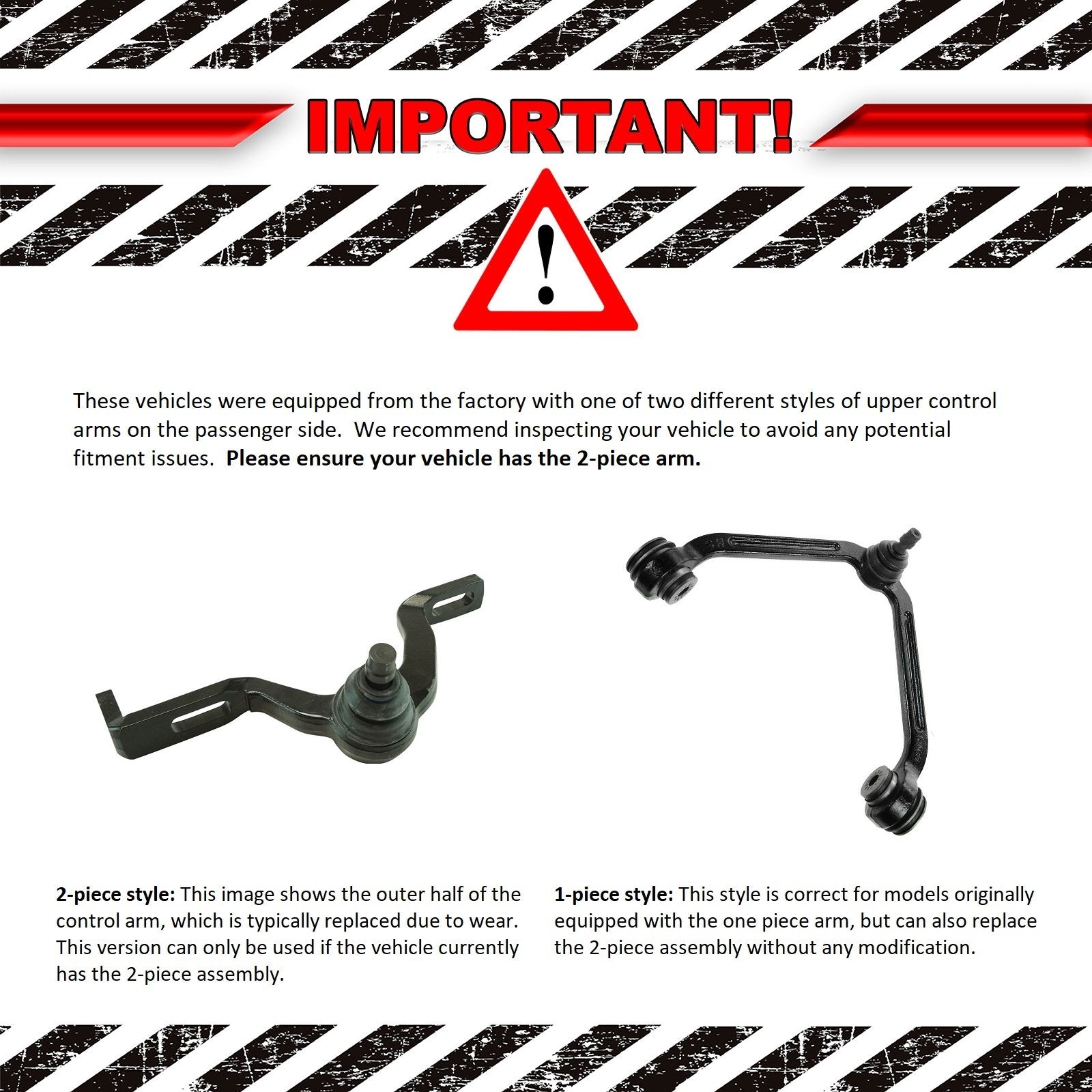 Trq Front Upper Control Arm W/Ball Joint Passenger Right Rh For Explorer Ranger