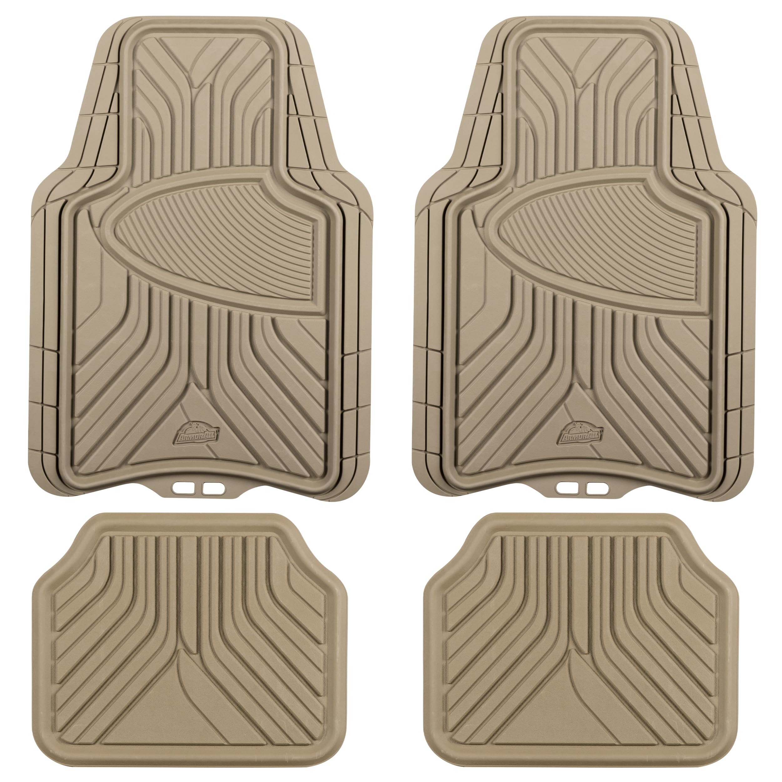 Armor All 4-Piece All-Season Trim-to-Fit Floor Mats, Full Coverage Automotive Floor Mats, Universal Fit Floor Mats, Floor Liner,