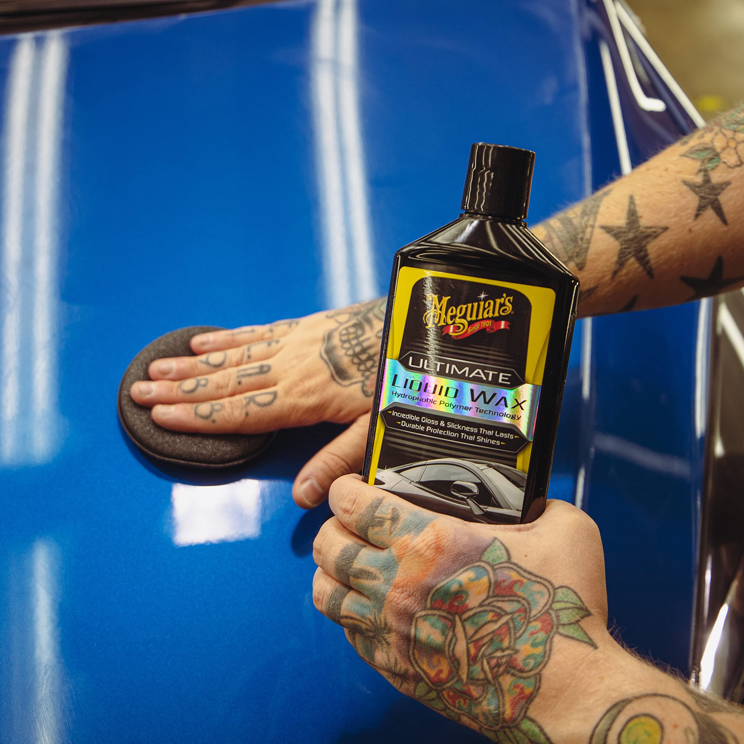 Meguiar's Ultimate Liquid Wax 473ml - G210516EU, Incredible Gloss & Slickness, 16 Fl Oz