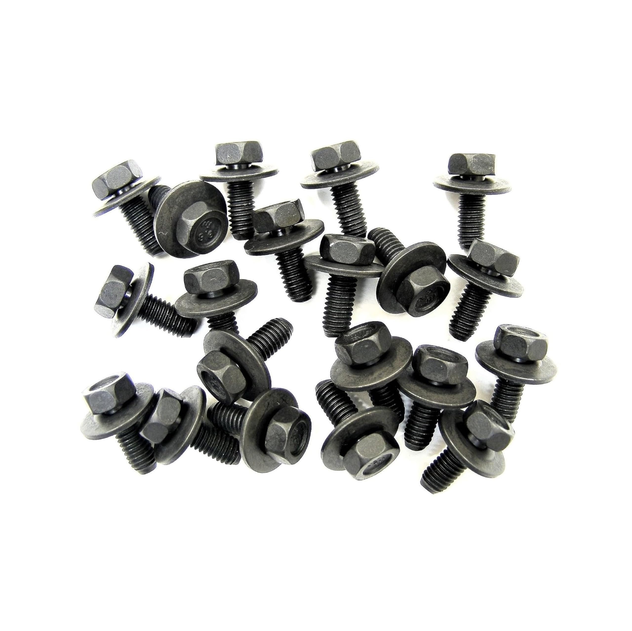 Retro-Motive M6 Body Bolts Black Hexagon Style - Premium Bolts For Fastening - Versatile M6-1.0 X 16Mm Black Body Bolts With 10M