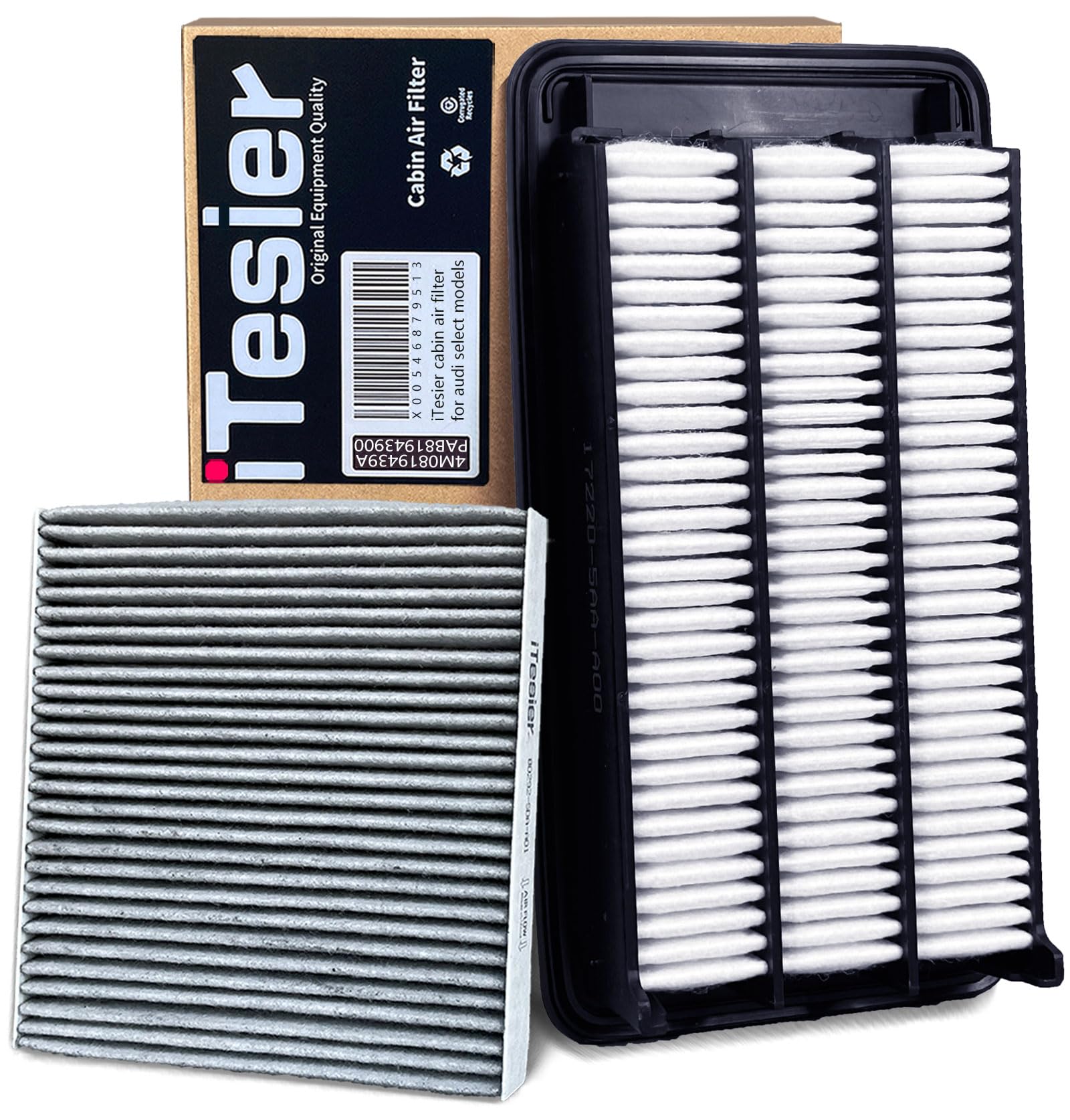 ITESIER Engine & Cabin Air Filter Kit for CRV (2017-2022) 1.5L Gas, Civic (2016-2021) 1.5L Gas, (NOT for Hybrid /2.0L) Replaces 