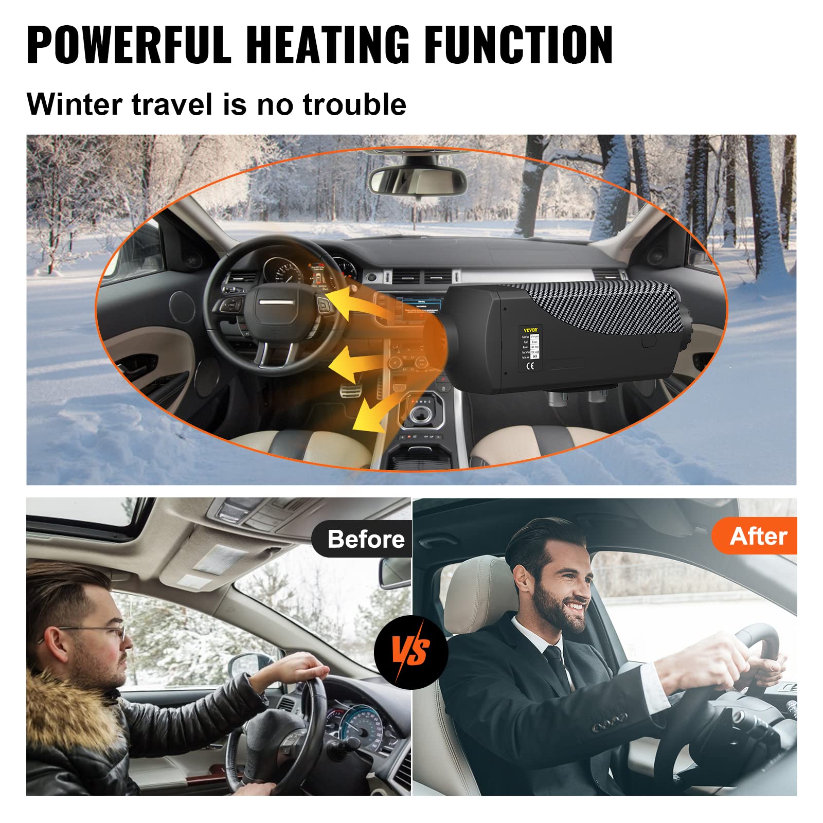 Bestauto 8KW Diesel Air Heater Muffler Diesel Heater 12V Remote Control Diesel Parking Heater with LCD Switch for Car Trucks Mot