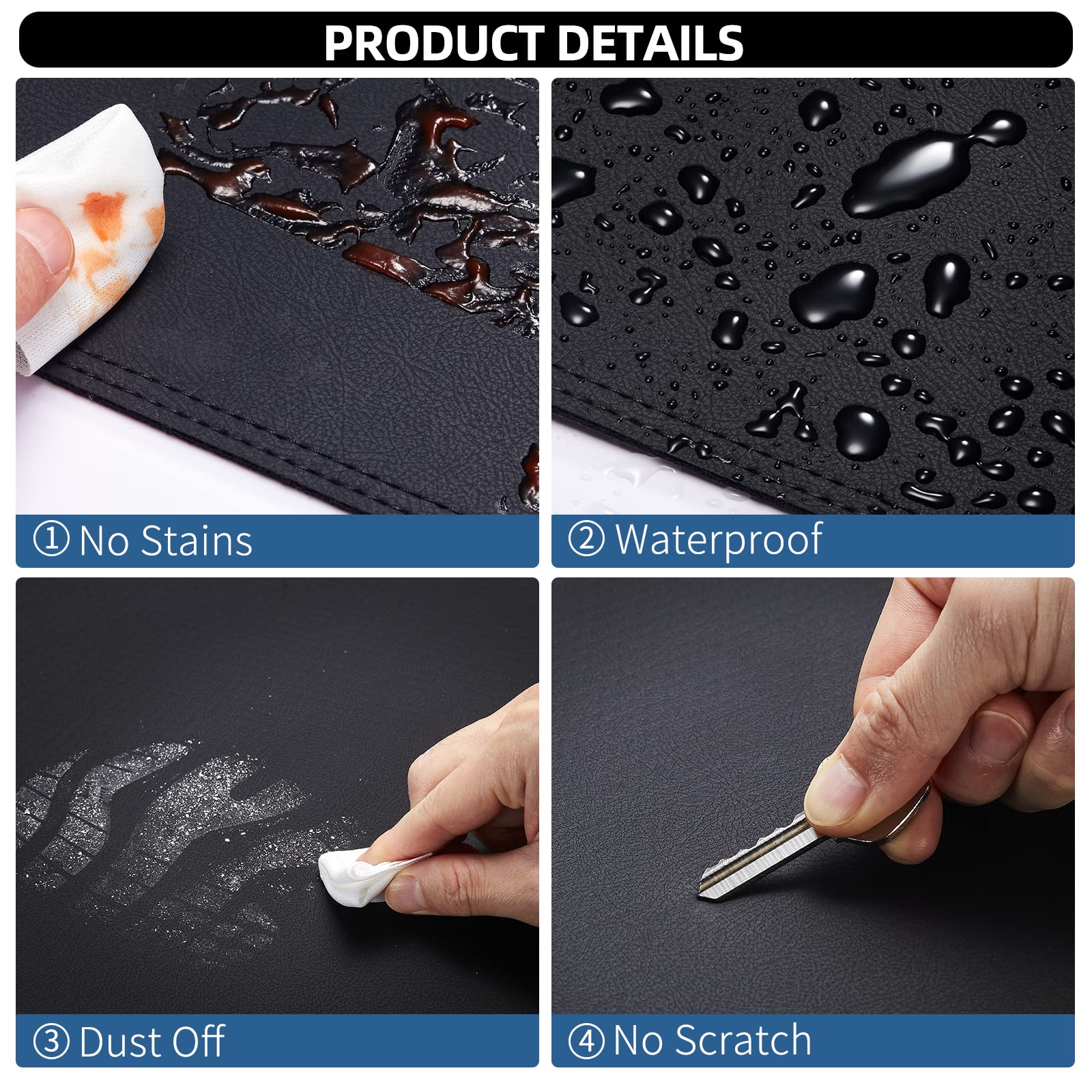 BERKSYDE Dashboard Dash Mat Cover Leather Dashboard Pad Sun Protection Anti-Vertigo Mat Blanket Compatible for 2007-2011 Toyota