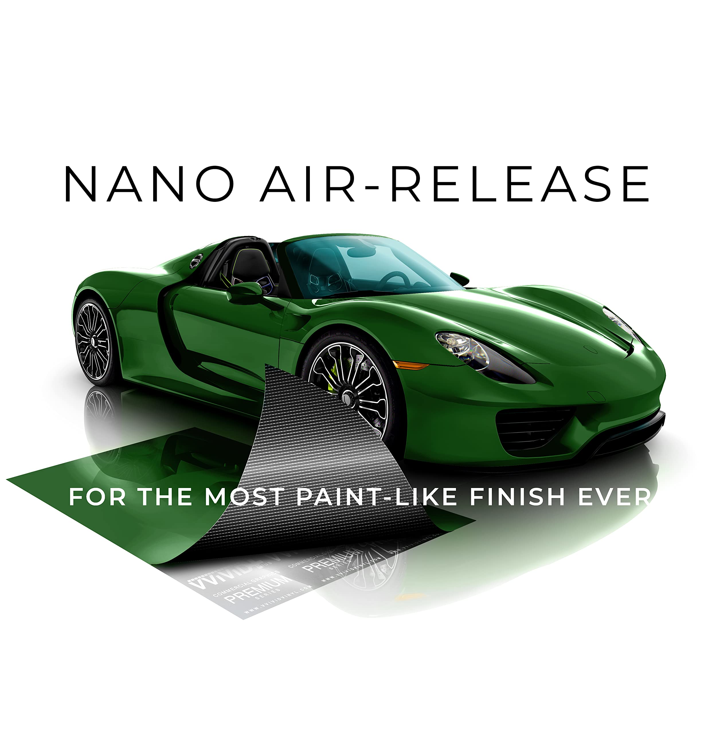 Vvivid+ Ultra Gloss Premium Vinyl Car Wrap Film (15Ft X 5Ft, Gloss Sonoma Green)