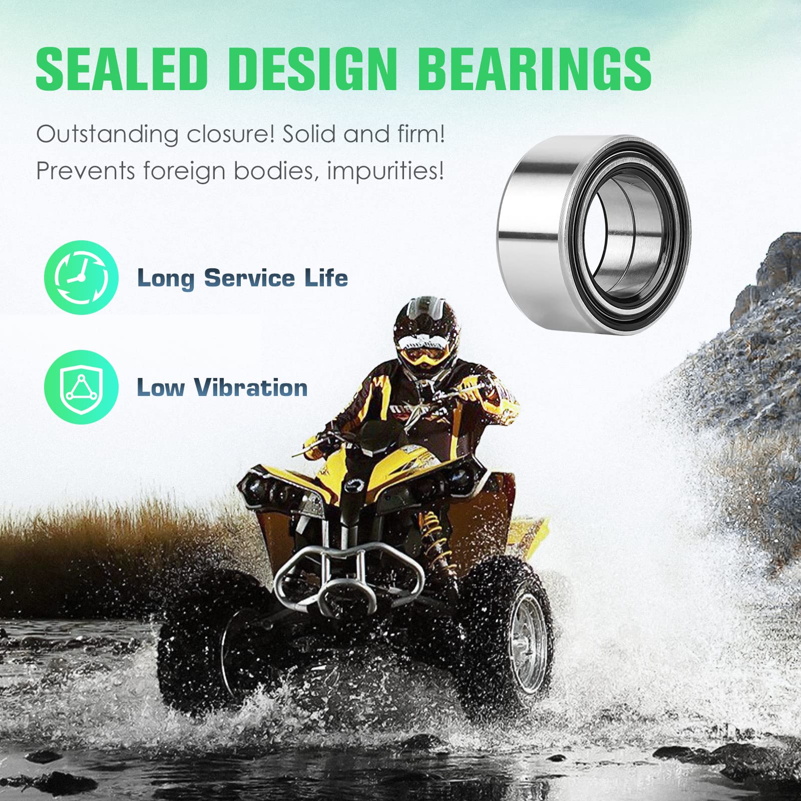 Youxmoto Front Left/Right Cv Axle & Wheel Bearing Kit Fit For Polaris Ranger 500 700 800 4X4 Efi 2009 2010 2011 2012 2013 2014 2