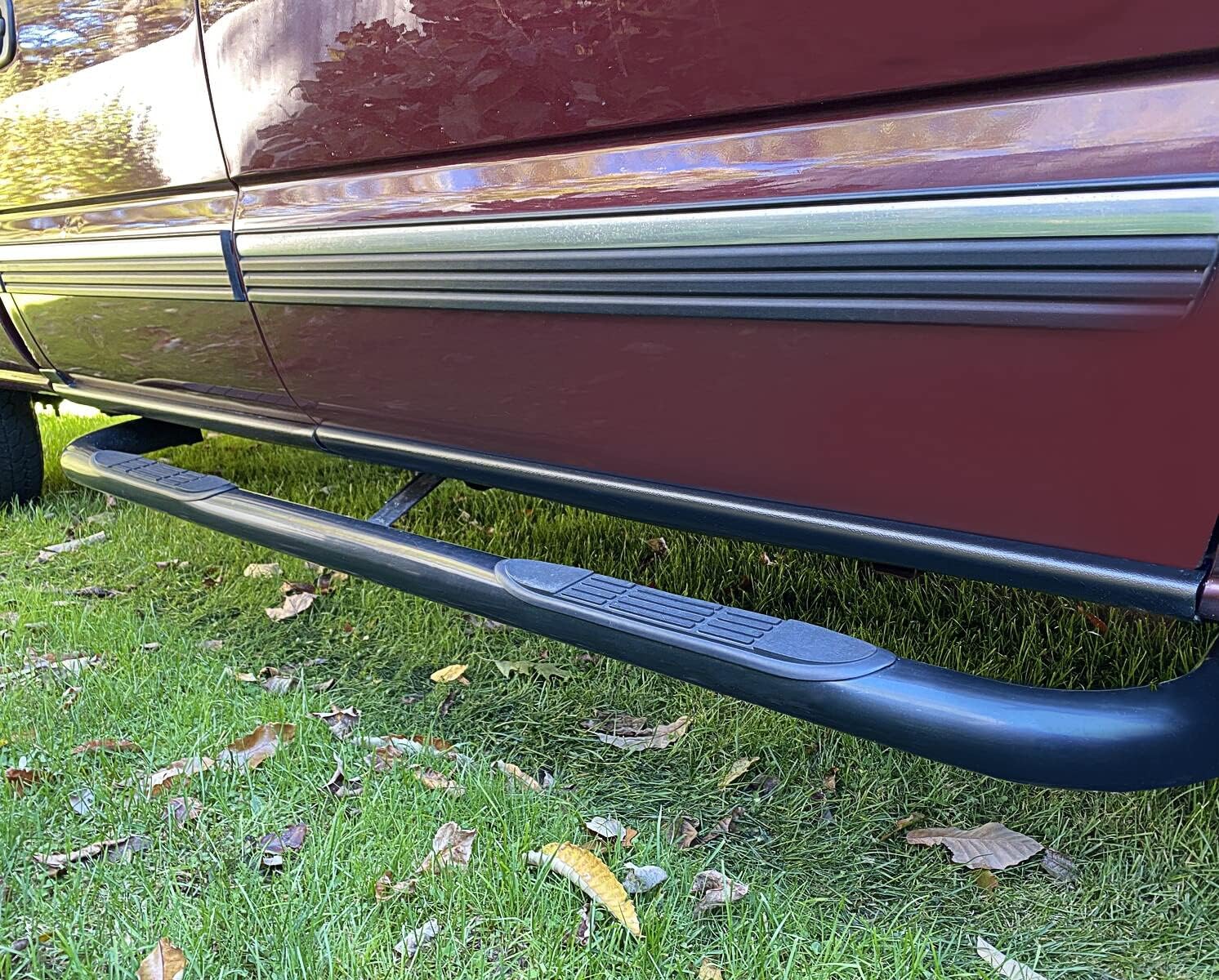 ECOTRIC Rocker Panel Guard Trail Armor for 1999-2007 Chevy Silverado/GMC Sierra, Medium, Black, Plastic, Model VC-LYAP-254-DK