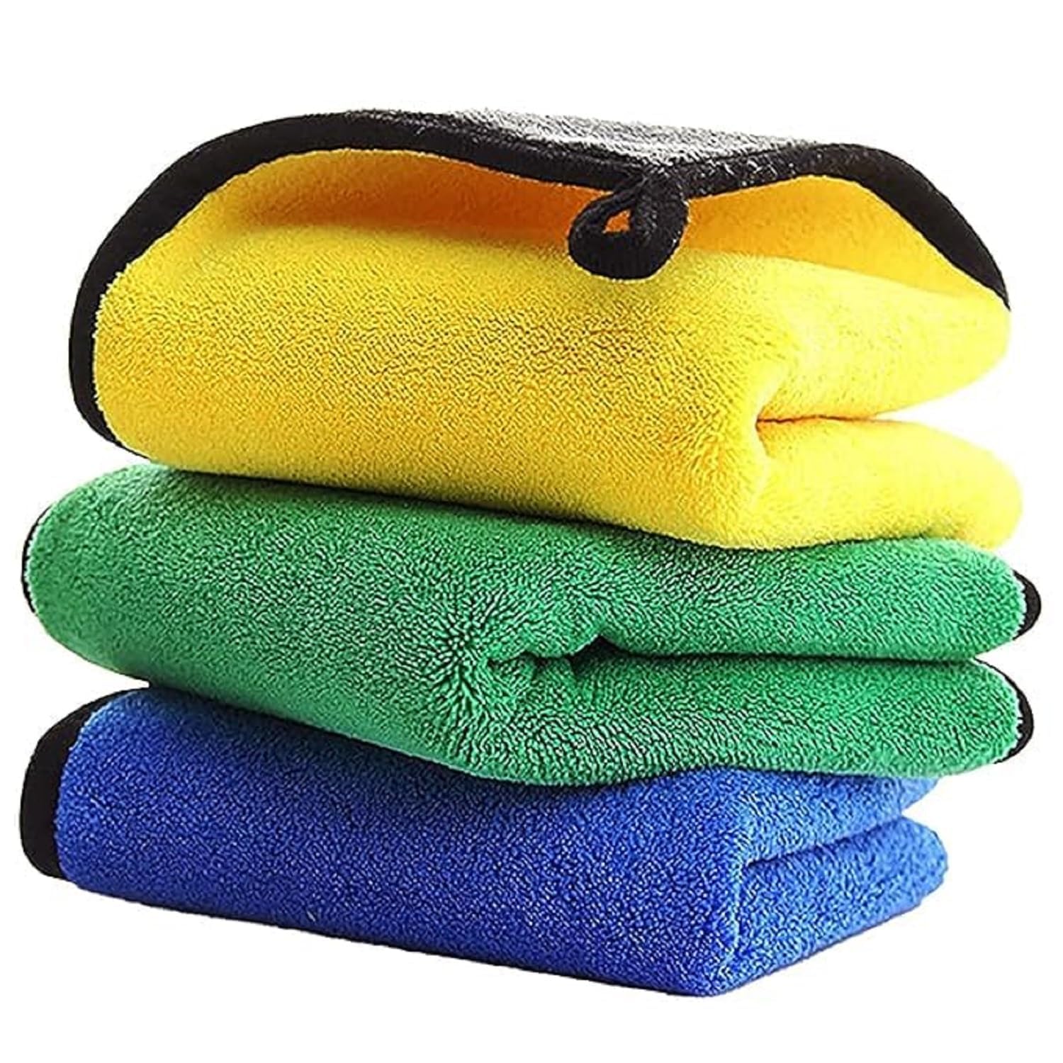 MATDEAL Microfiber Cloth  3 pcs 4040800 GSM Thick Lint & StreakFree Multipurpose Cloths  Automotive Microfibre Towels for Ca