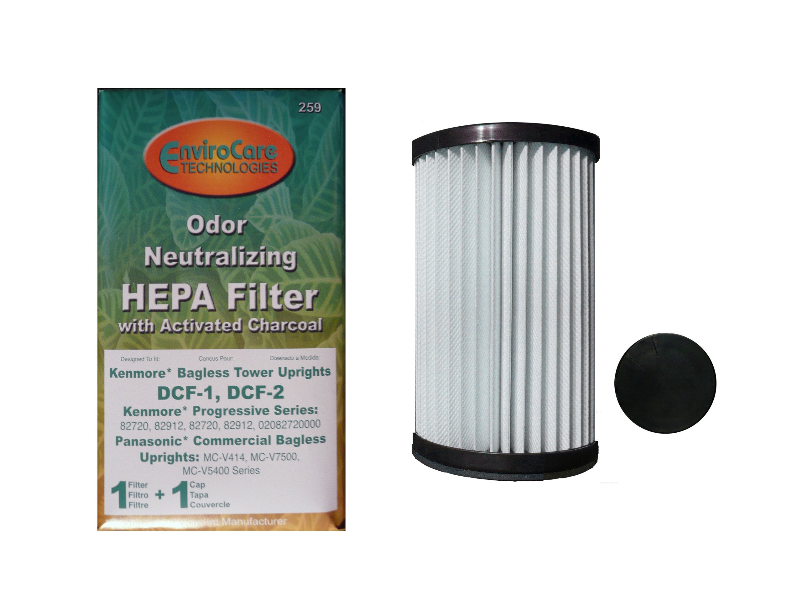 EnviroCare Replacement Tower HEPA Vacuum Filters Designed to Fit Kenmore Progressive Bagless Uprights