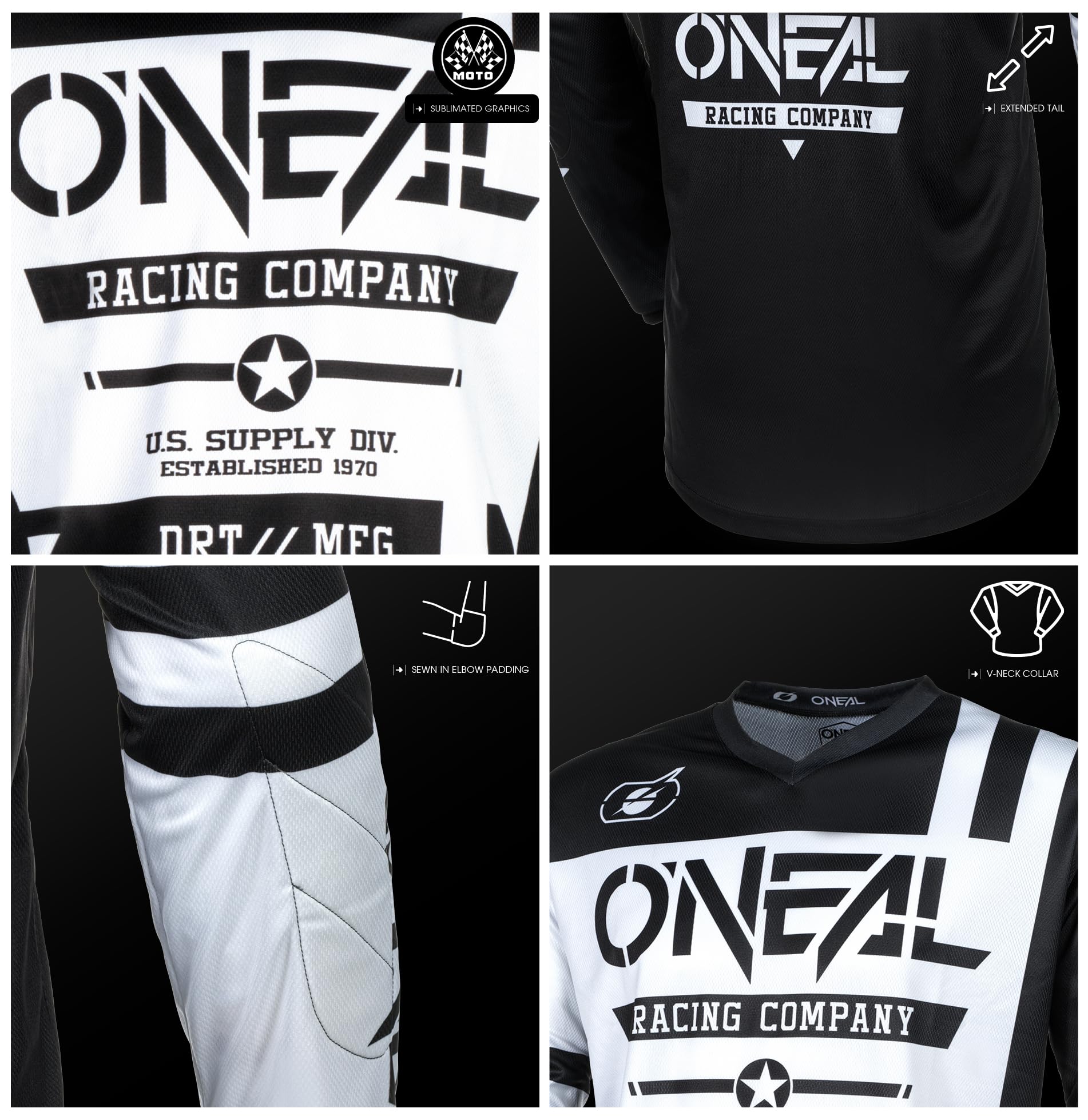 O'Neal Element V.24 Jersey Men'S Warhawk Black/White Xxl