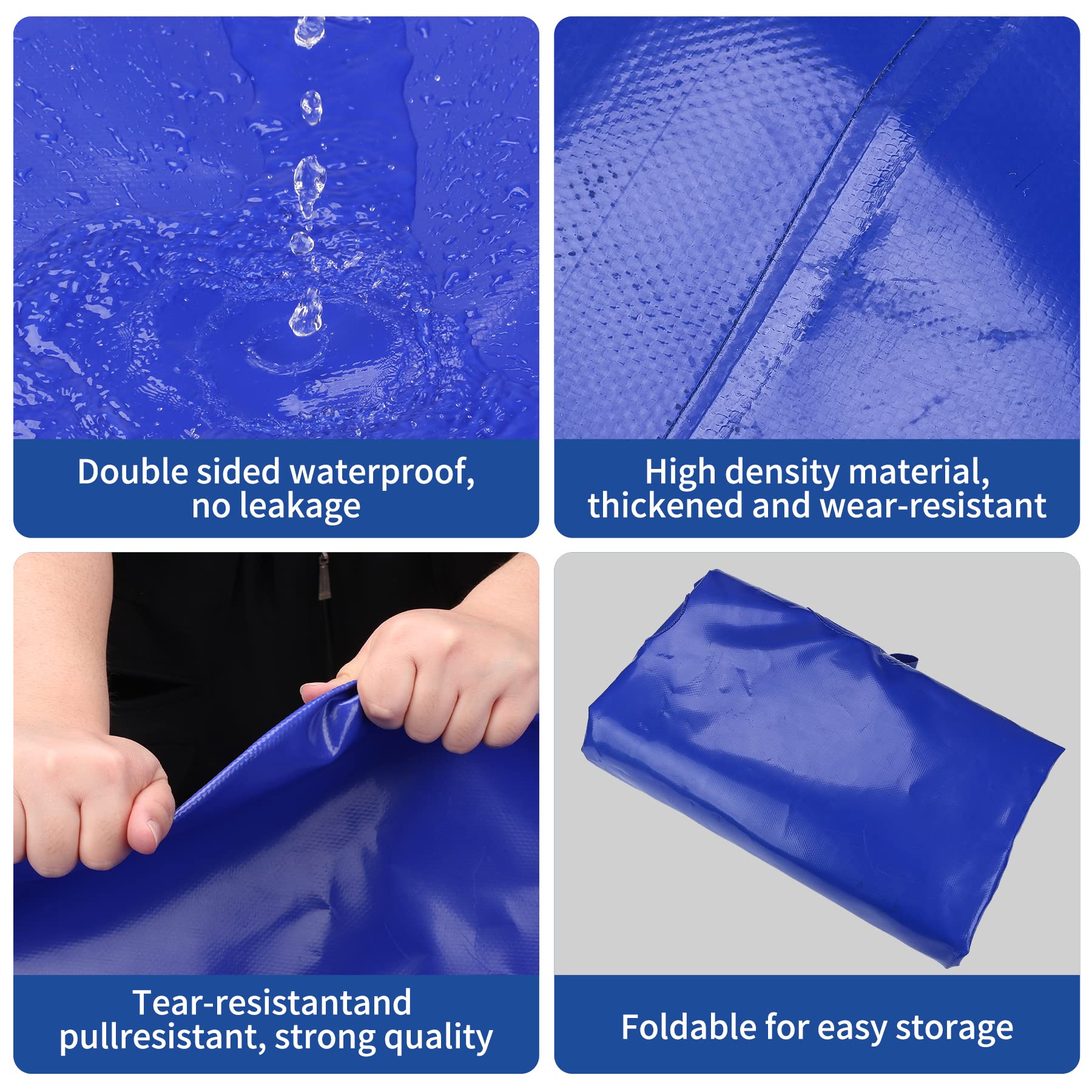 Ghosoone 1400 L/370 Gal Water Bladder Tank, Foldable Portable Water Storage Container, Emergency Water Bag For Rv, Truck Bed, Fi