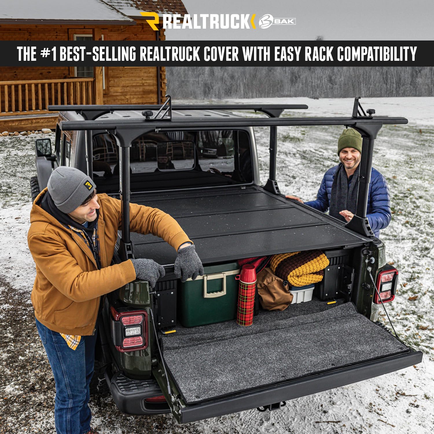 Realtruck Bak Mx4 Ts Hard Folding Truck Bed Tonneau Cover | 449120Ts | Fits 2014-2019 Chevy/Gmc Silverado/Sierra 1500/2500/3500