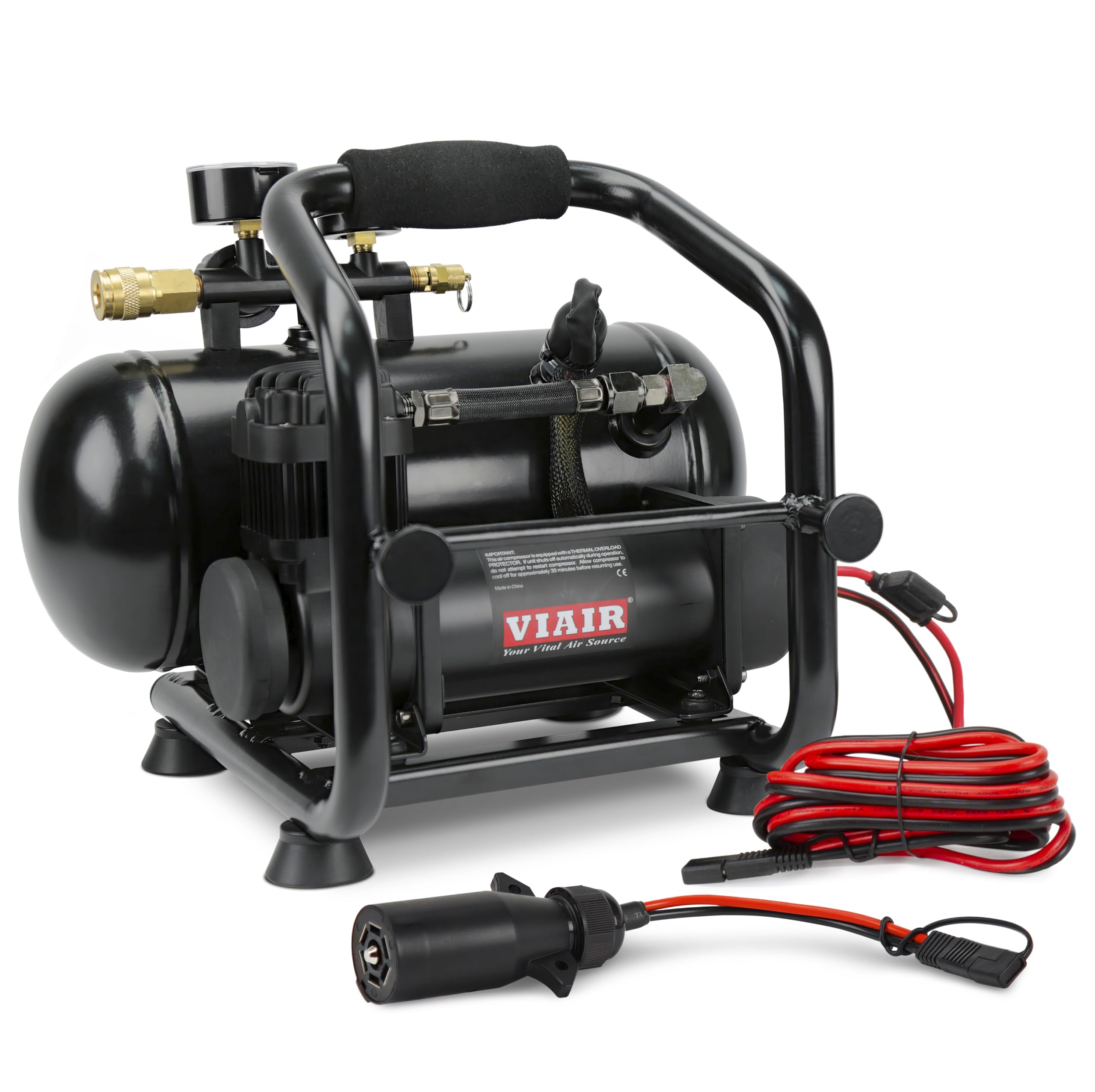 VIAIR 380C PlugNPlay Compressor, 12V, 1.5 gallon tank, 200 PSI Rated with 7way Power Access, for nailing, air tools, tire inf