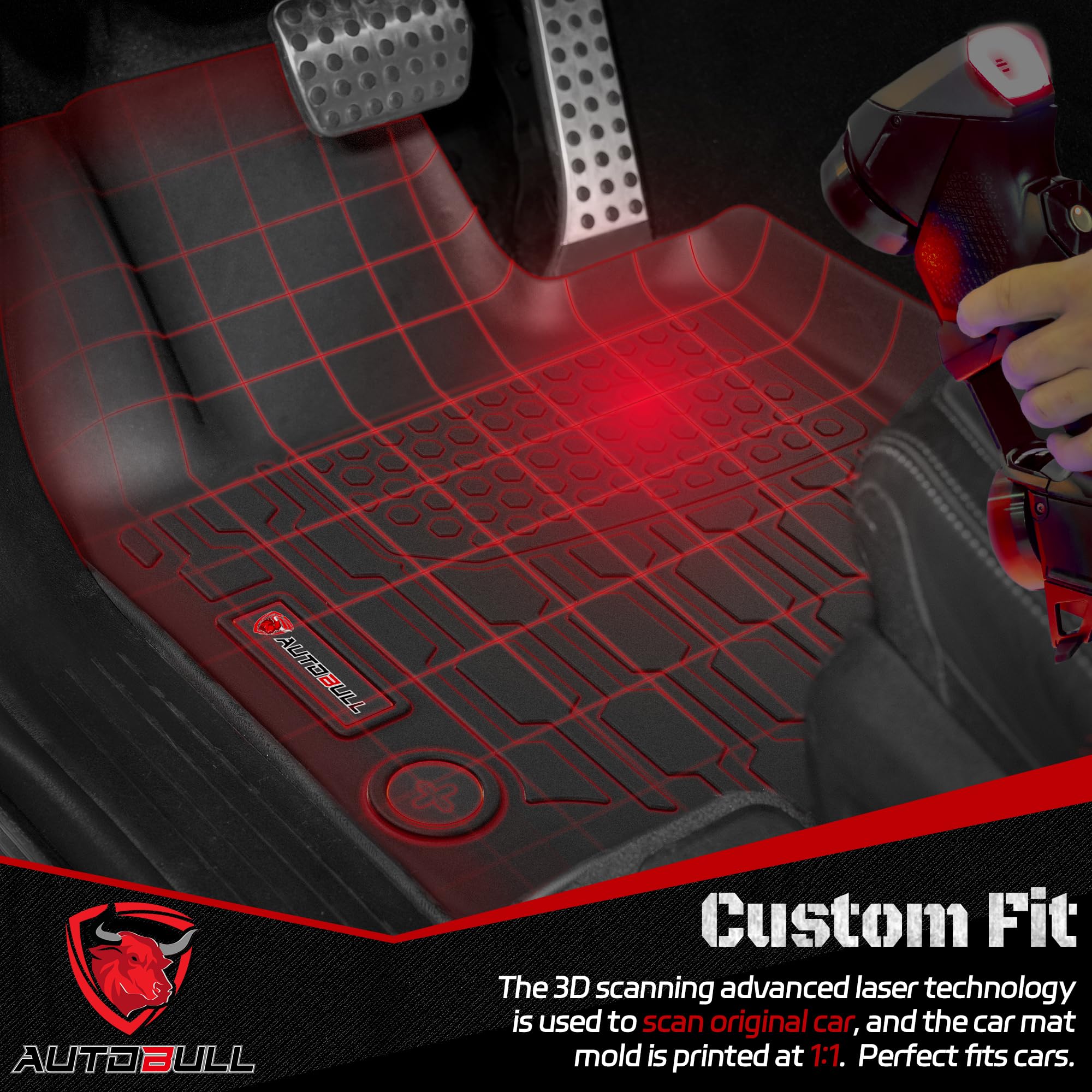 Autobull Floor Mats & Cargo Liner Compatible With 2020-2025 Mercedes Benz Gle (Not For Amg) Cargo Mat, Full Set All Weather Prot