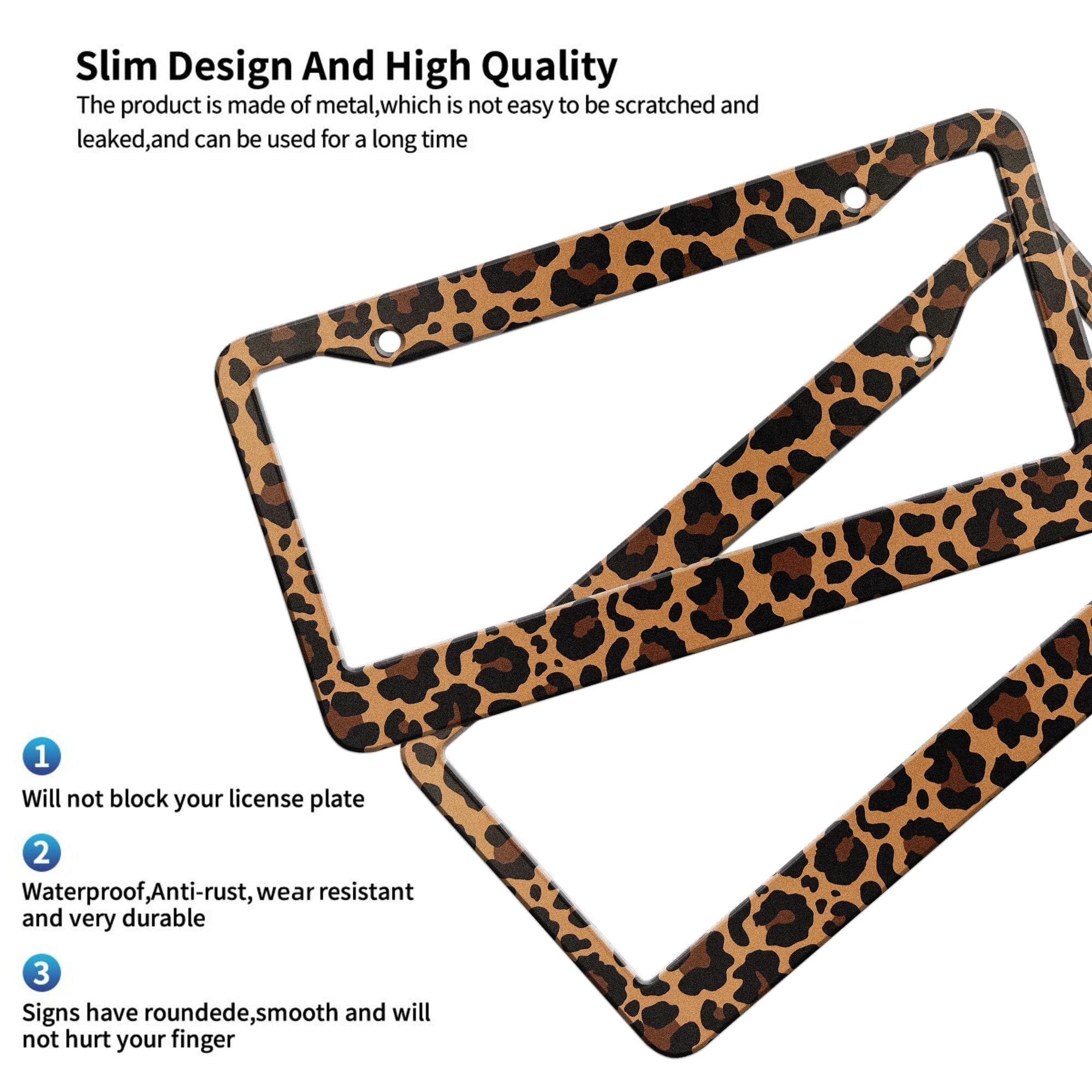 Leopard Cheetah Print License Plate Covers Leopard Cheetah License Plate Frame Leopard Cheetah License Plate Holders Cheetah Leo