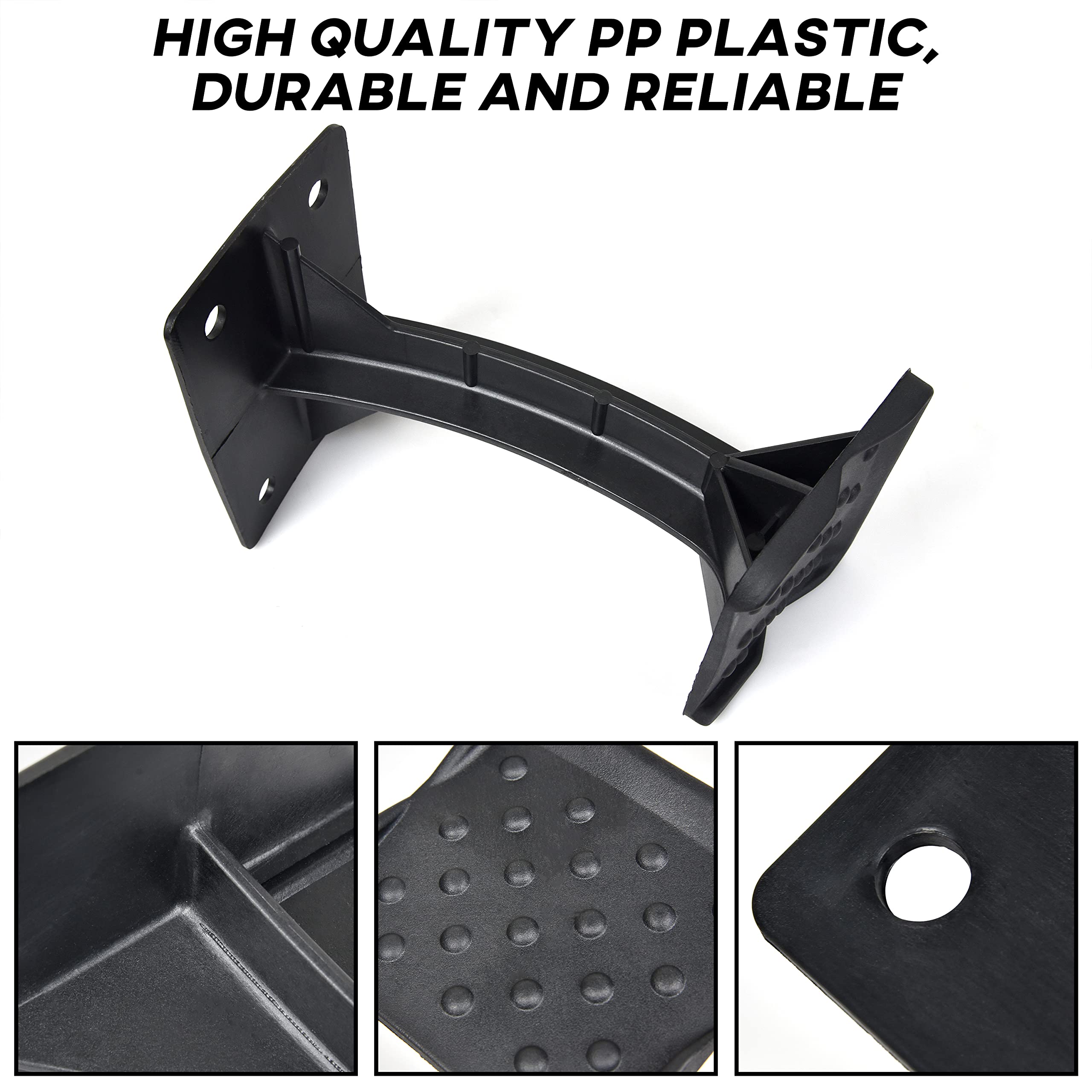 SAUTVS ATV Passenger Foot Rest Pedestal Foot Pegs for Polaris Sportsman 570 450 H.O. 2021-2024, Black, Model ZP-YJ-030503-