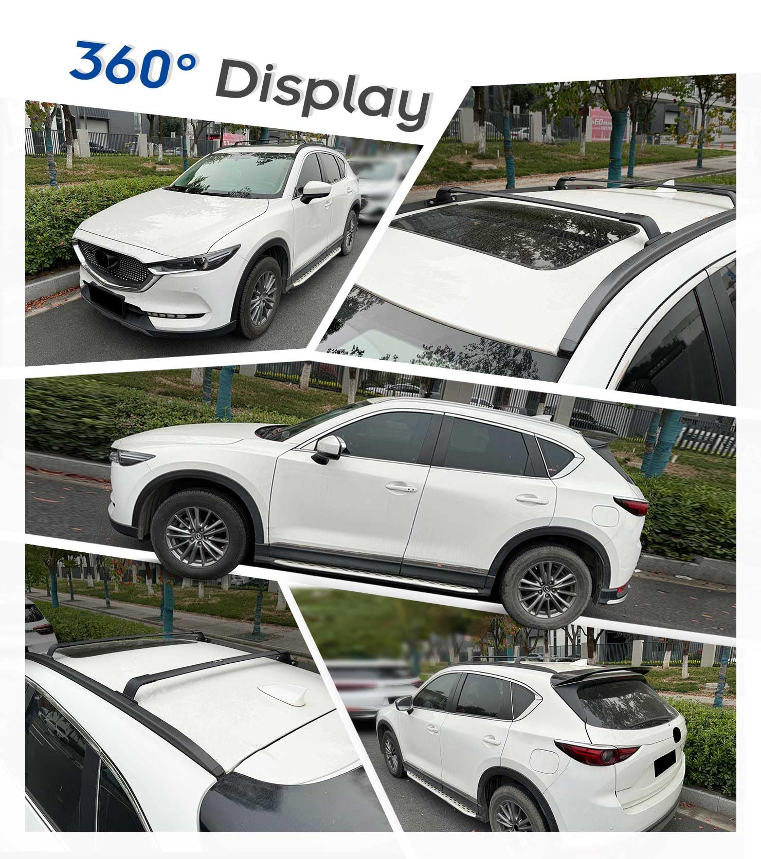 SNIXWOO Roof Racks for Mazda CX-5 (2017-2025) - 220 LBS Capacity, Aluminum Alloy, Includes 2 Cross Bars & 2 Side Rails