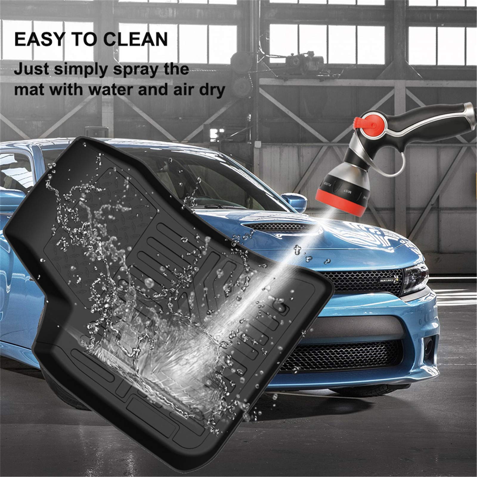 Kiwi Master Floor Mats Compatible For 2011-2023 Dodge Charger Rwd/Chrysler 300 Rwd All Weather Custom Fit Liners