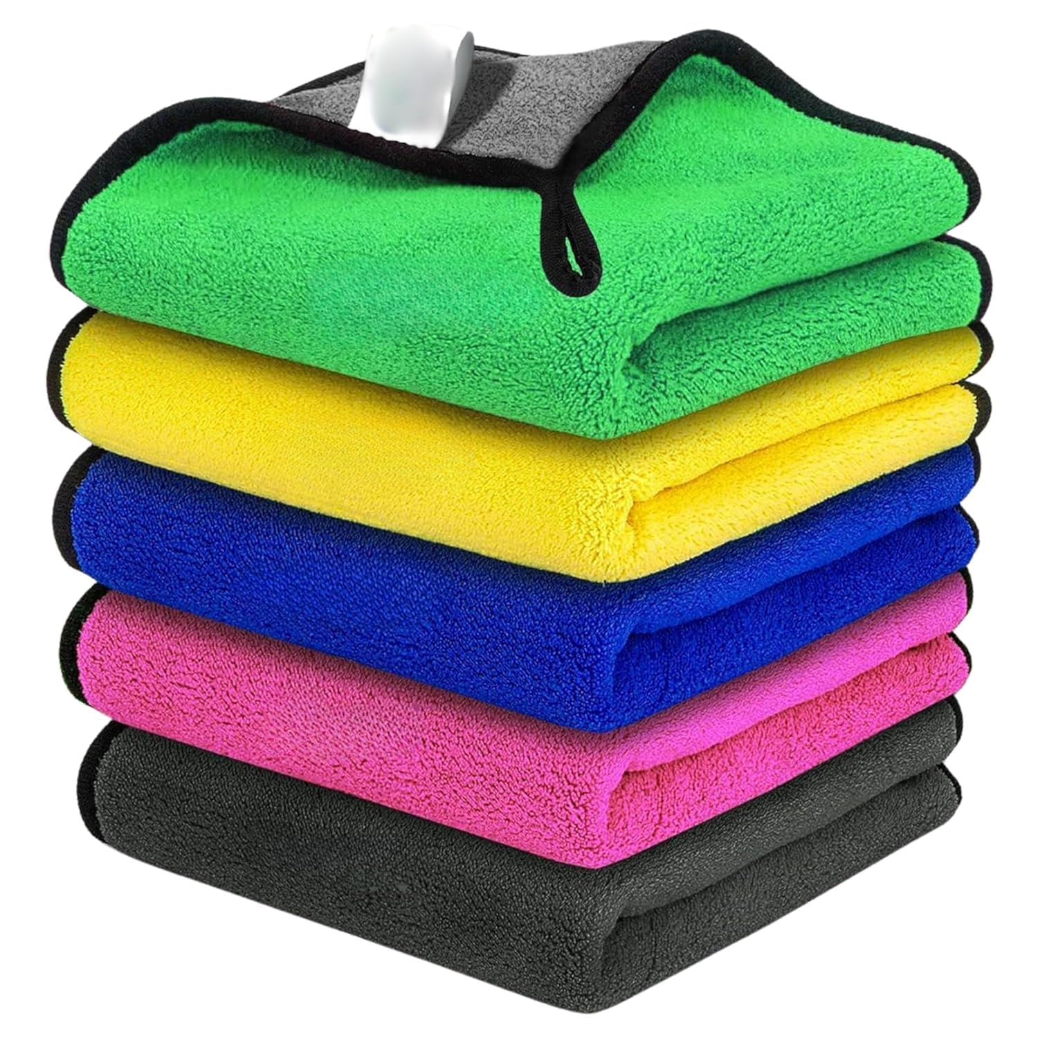Sellzie Microfiber Cleaning Cloths | Super Absorbent, Ultra Soft, LintFree & StreakFree | Multipurpose Towels for Car, Bike, H