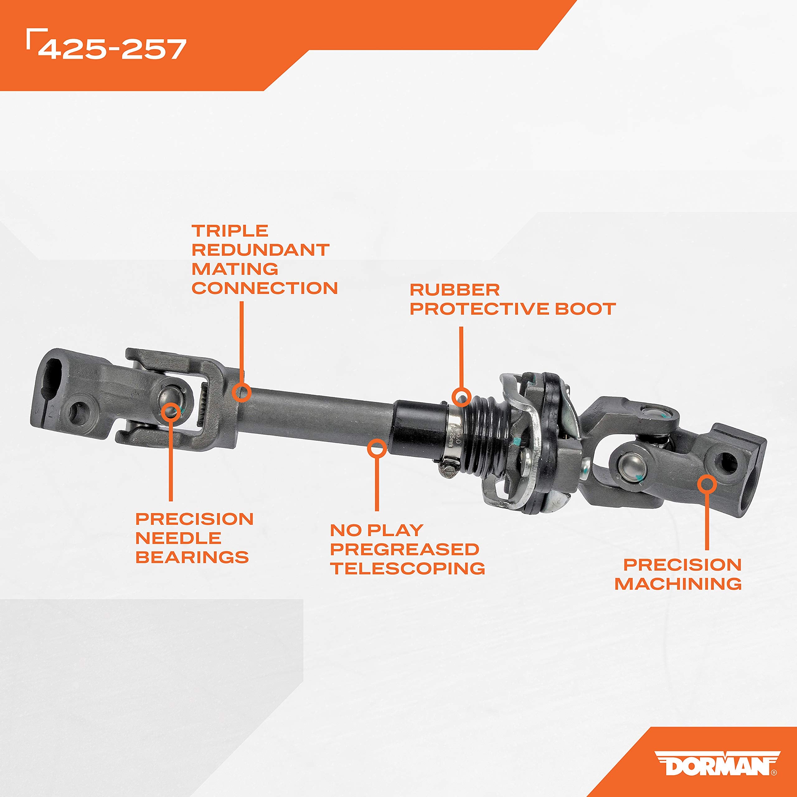 Dorman Steering Shaft 425-257 for Select Dodge Models - Black