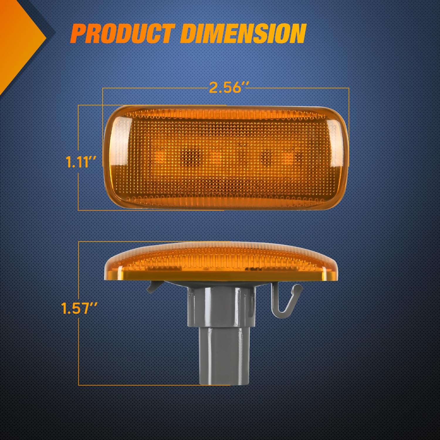 Nilight 3 LED Wheel Fender Side Marker Lights, Red/Amber, 2010-2018 Dodge Ram 2500/3500, Plug and Play, Waterproof, Model NA989