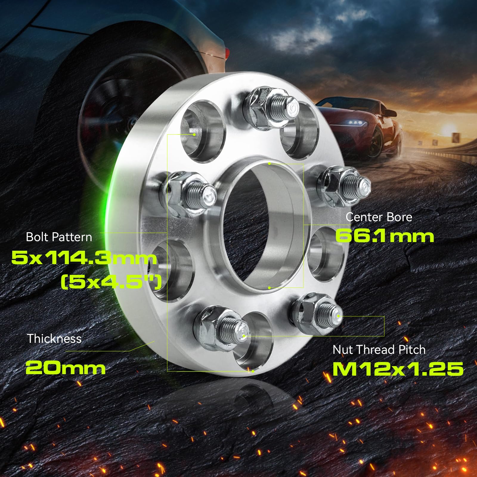 Customadeonly 20Mm Wheel Spacers 5X114.3 For 240Sx 350Z 370Z 300Zx Gtr Murano Maxima Sentra Compatible For Infiniti G35 G37 Q60,