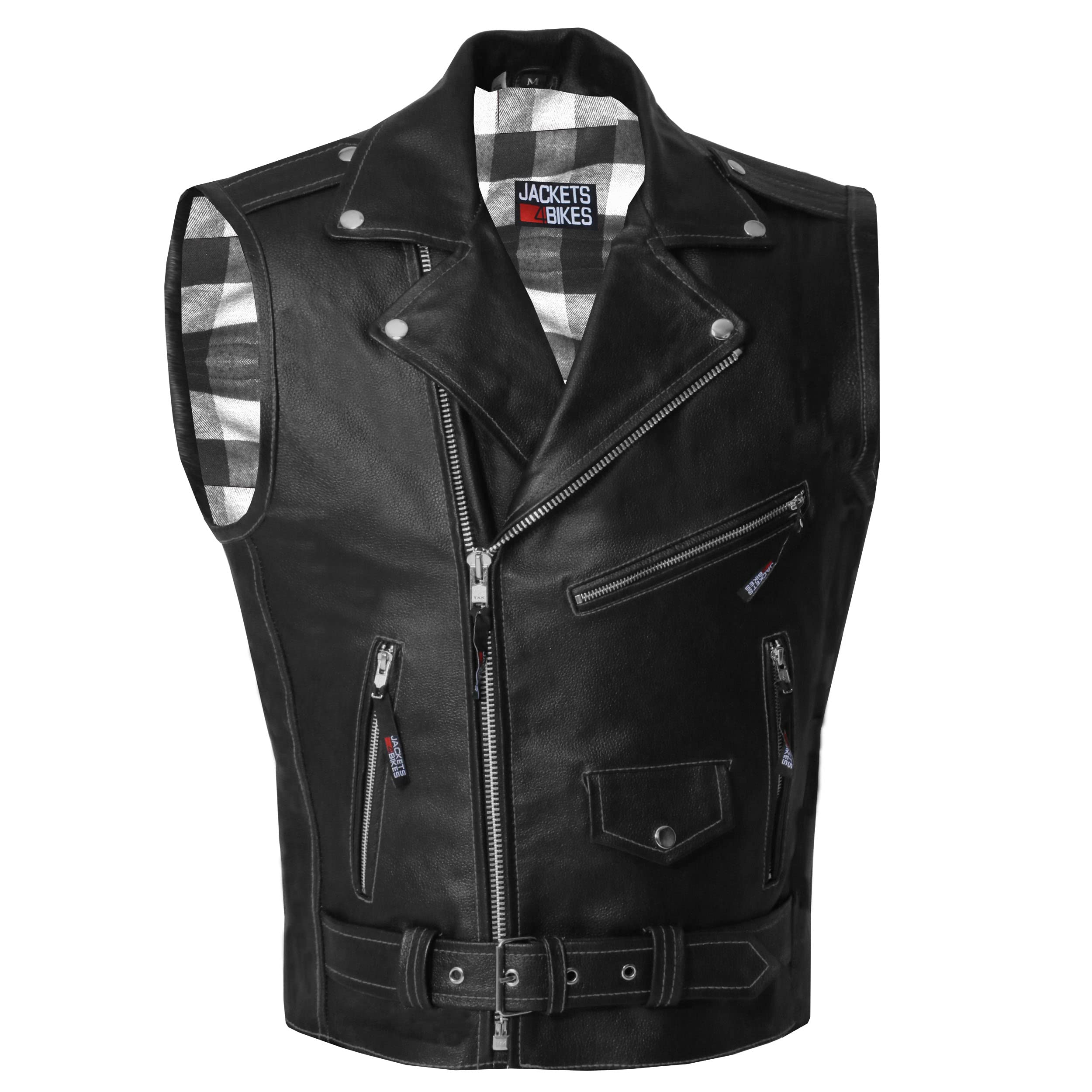 Men'S Classic Cowhide Leather Motorcycle Biker Vest | Concealed Carry Gun Pockets | Vintage Cruiser For Men | Stylish Club Ridin