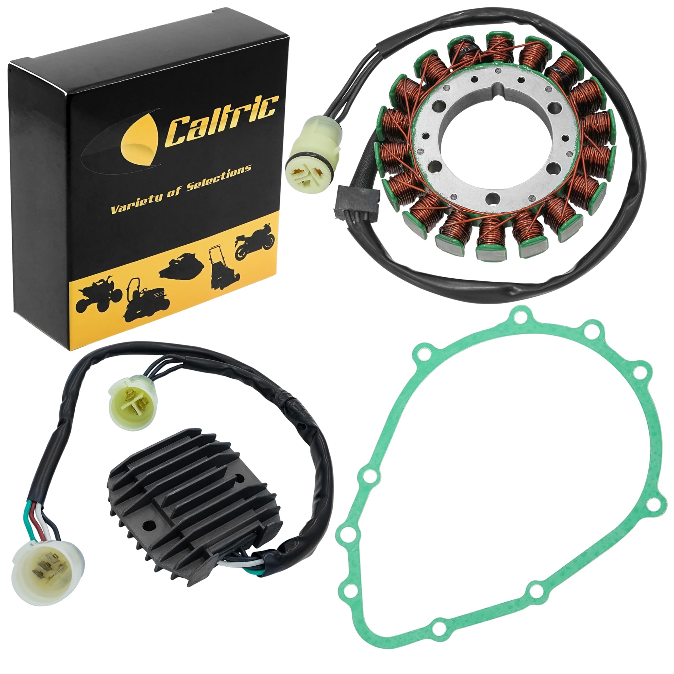 Caltric Stator Regulator Gasket Compatible with Kawasaki Ninja 600 Zx-6R Zx6R Zx600-J 2000 2001 2002