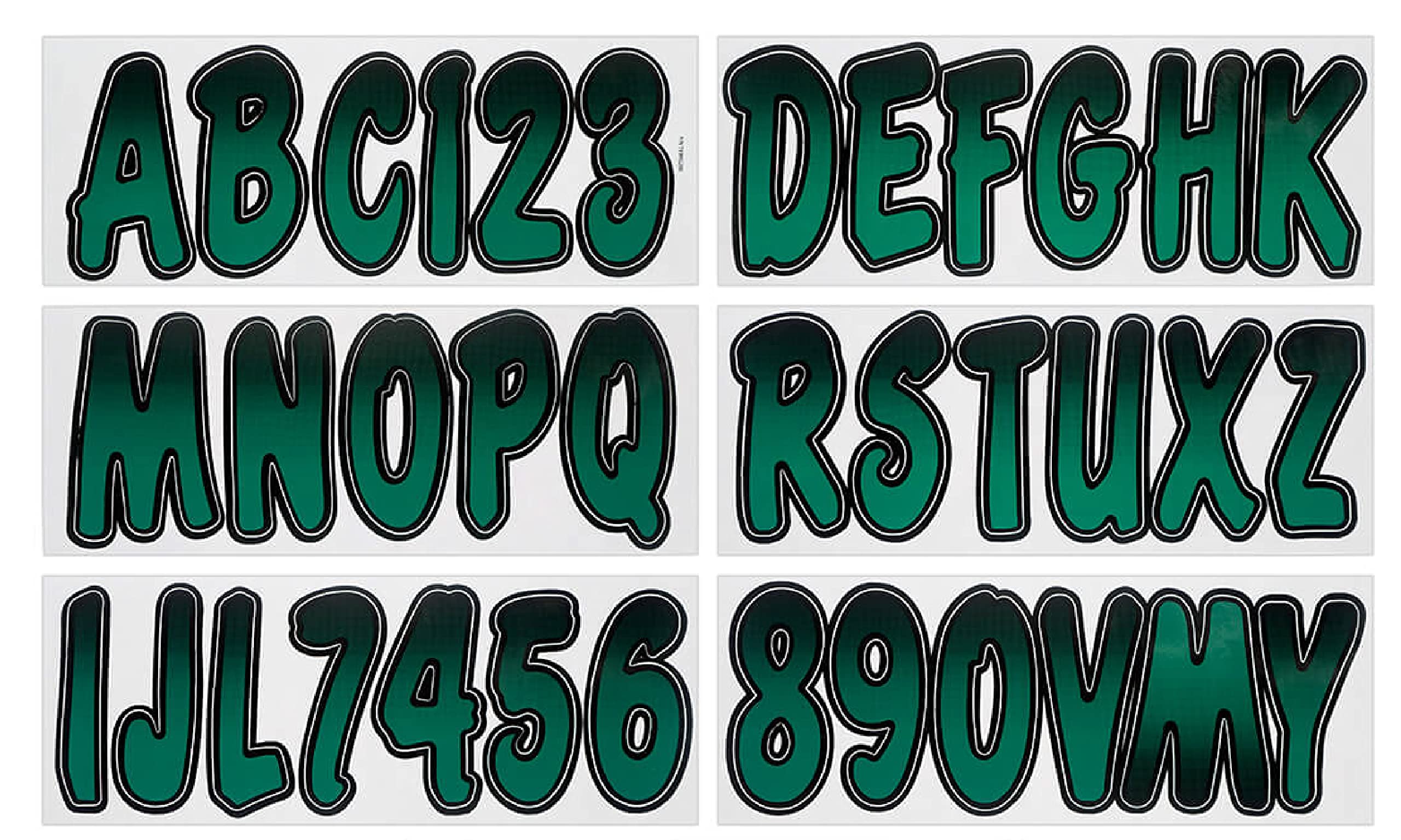 Hardline Products Series 200 Factory Matched 3-Inch Boat & PWC Registration Number Kit - TEBKG200