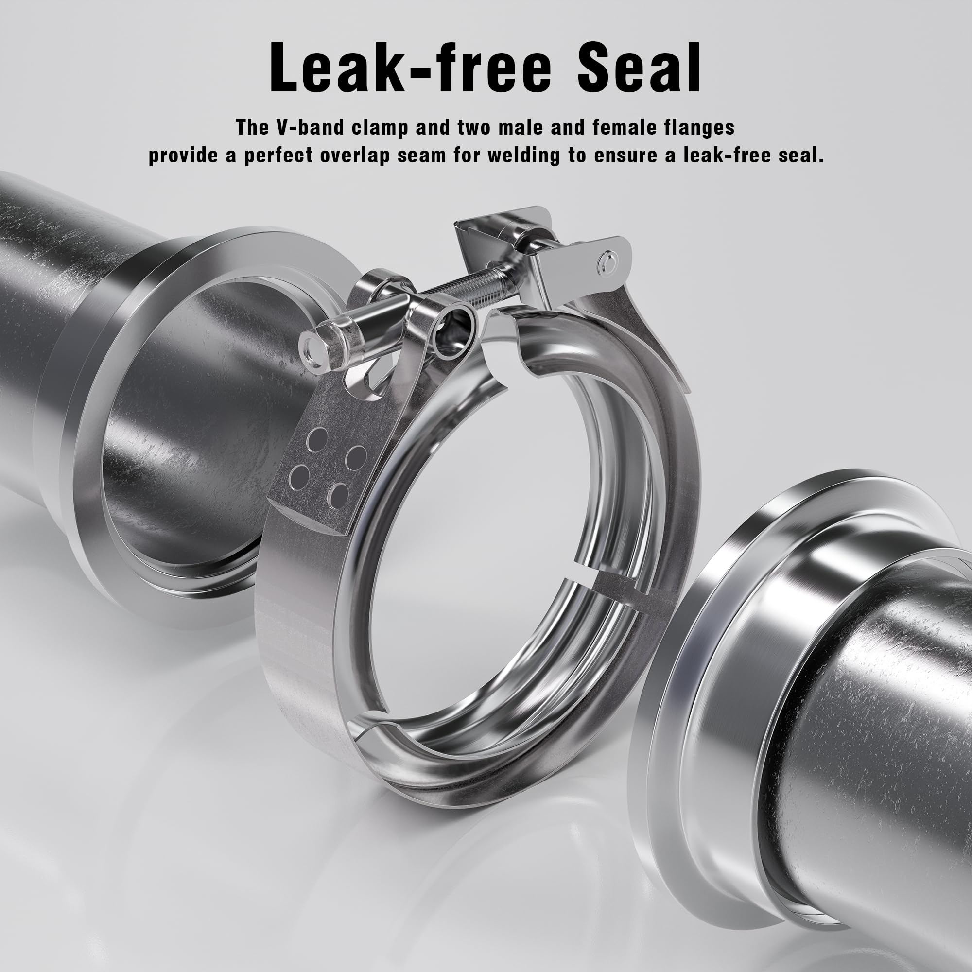 Wysiwyka 1.75 Inch Quick Release V Band Clamp-Stainless Steel_304,Clamp Fittings For Exhaust Pipe Flanges 1 Pack