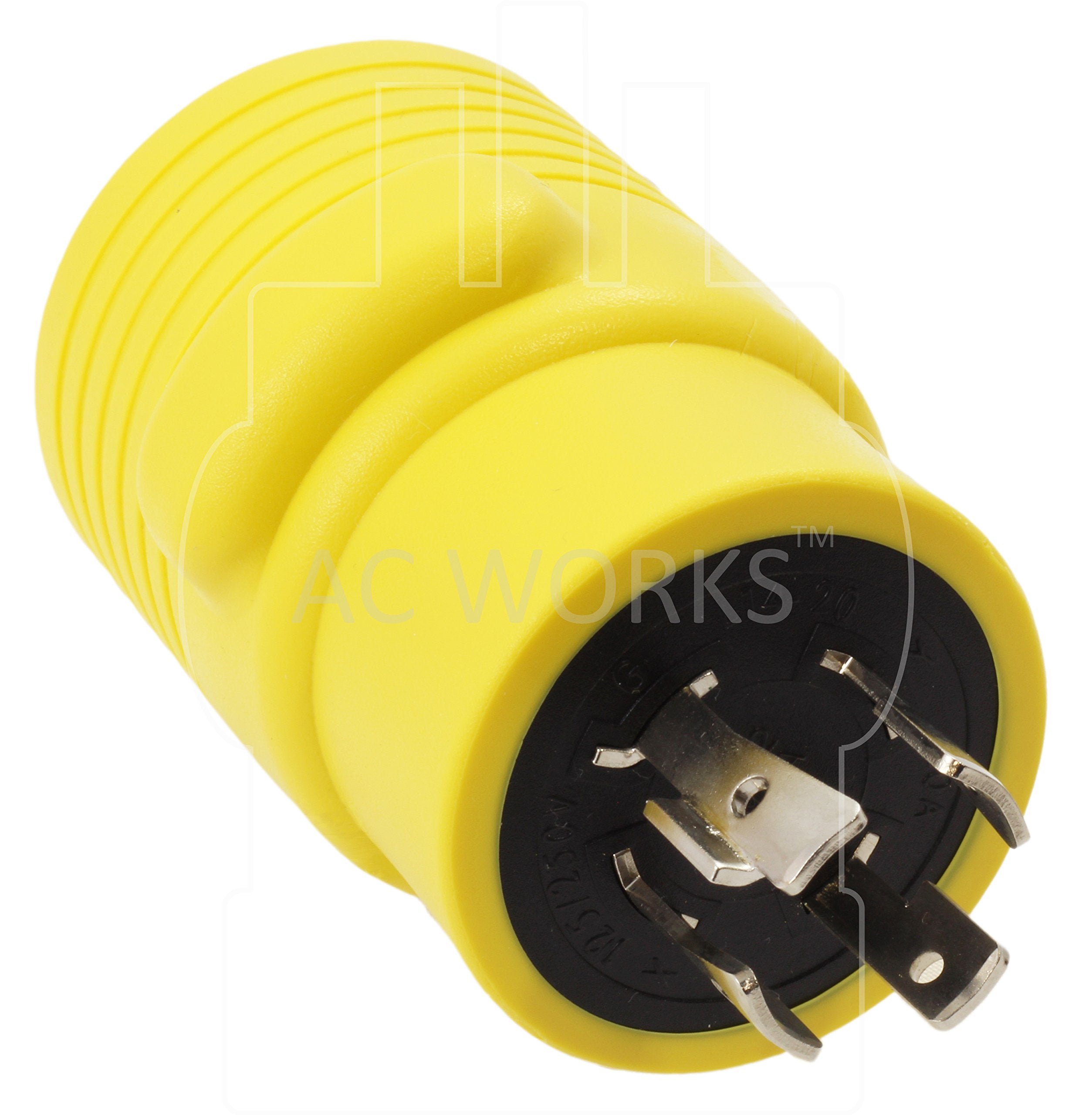 Ac Works Ev Charging Adapter For Tesla Use (L14-20 20A 4-Prong Locking To 50A Rv/Tesla)