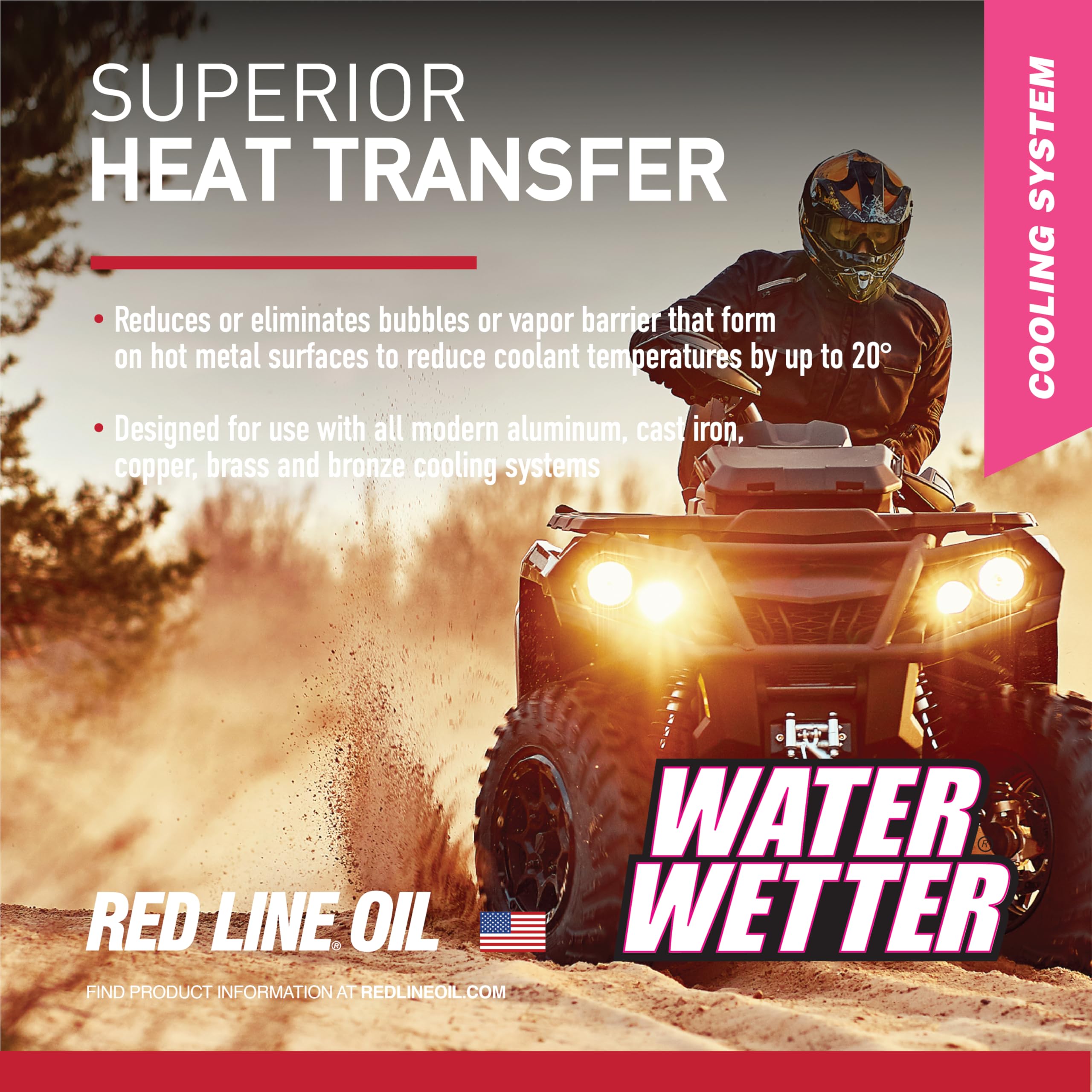 Red Line 80205, Supercool Extreme Powersports Coolant, Safe For Track, Street, Off-Roa - 1/2 Gallon (64 Ounces)