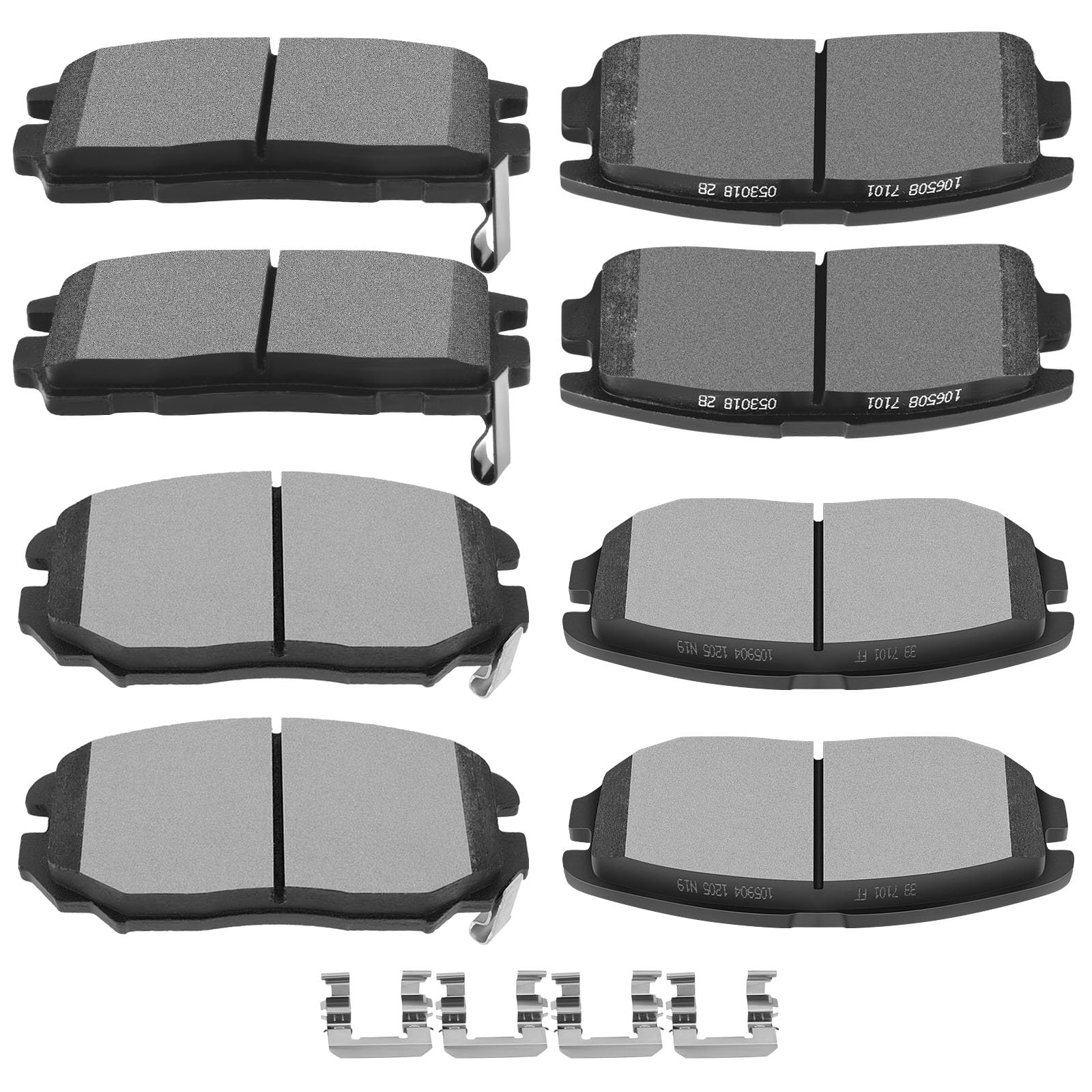 Scitoo D1275 D1125 Front Rear Ceramic Brake Pads Sets Fit For Chevrolet Equinox 2010-2017,For Gmc Terrain 2010-2017