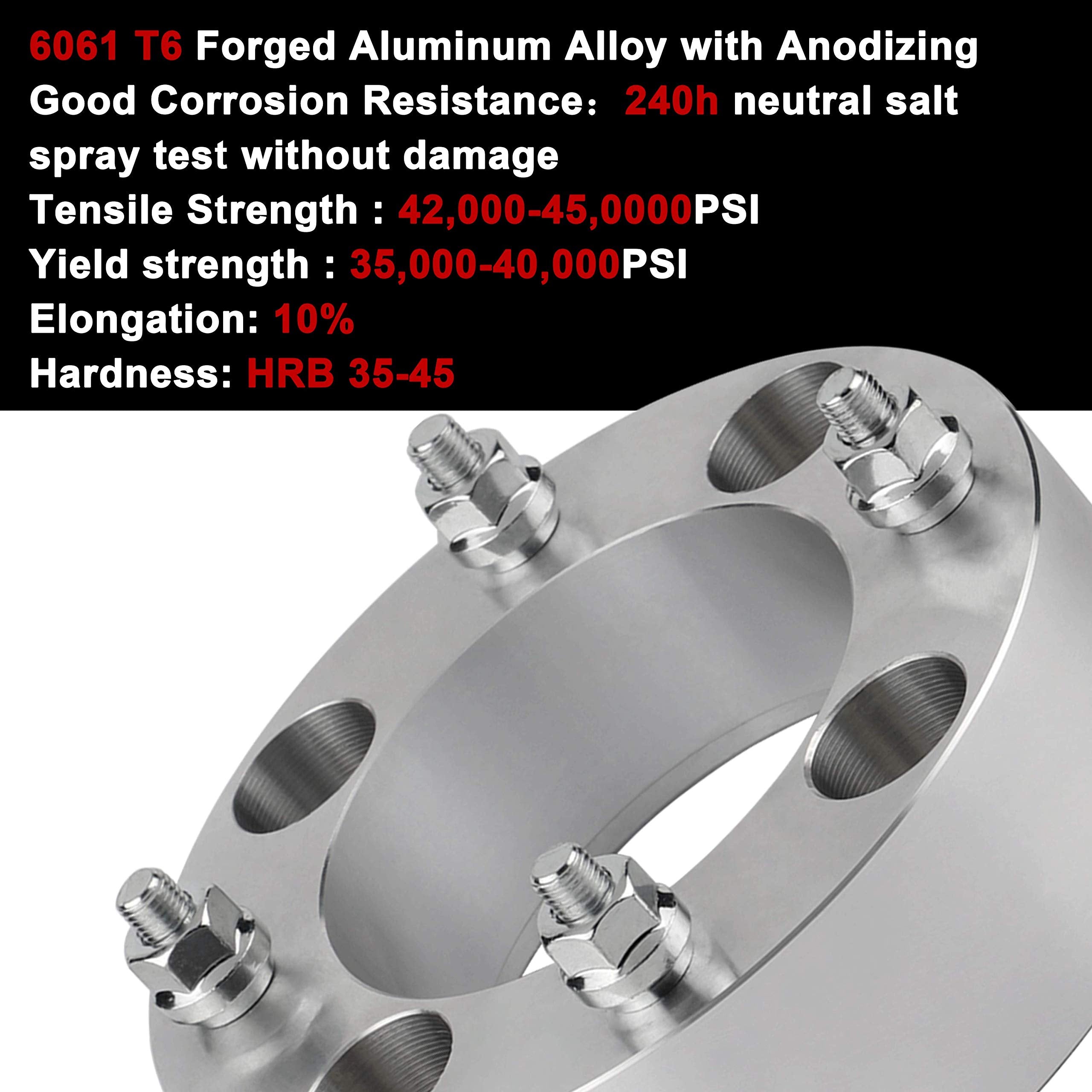 Richeer 4PCS 2 Inch 4x137mm ATV Wheel Spacers, Aluminum, M10X1.25 Studs, 110mm Hub Bore for Can-Am Commander Out