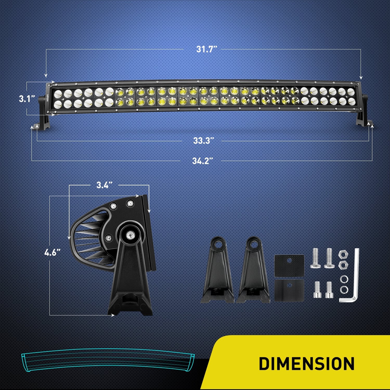 Nilight Led Light Bar 22Inch 120W 8400Lm Spot Flood Combo Driving Lamp Roof Bumper Off Road Led Work Lights Pods For Van Camper