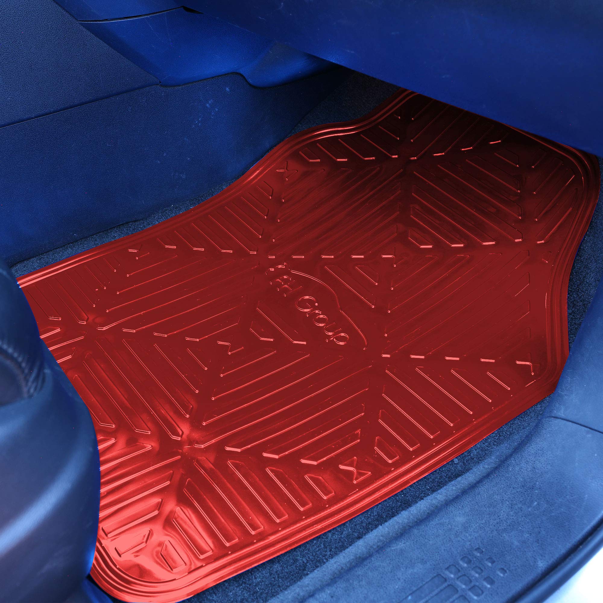 Fh Group Automotive Floor Mats - Heavy-Duty Metallic Rubber Floor Mats For Cars, Universal Fit Full Set, Climaproof Floor Mats,