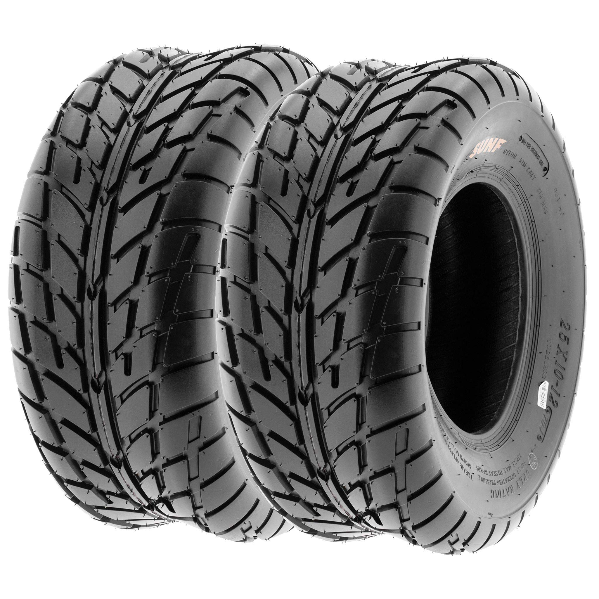 Set Of 4 Sunf A021 Tt Sport Atv Utv Flat Track Tires 26X8-14 Front & 26X10-14 Rear, 6 Pr, Tubeless