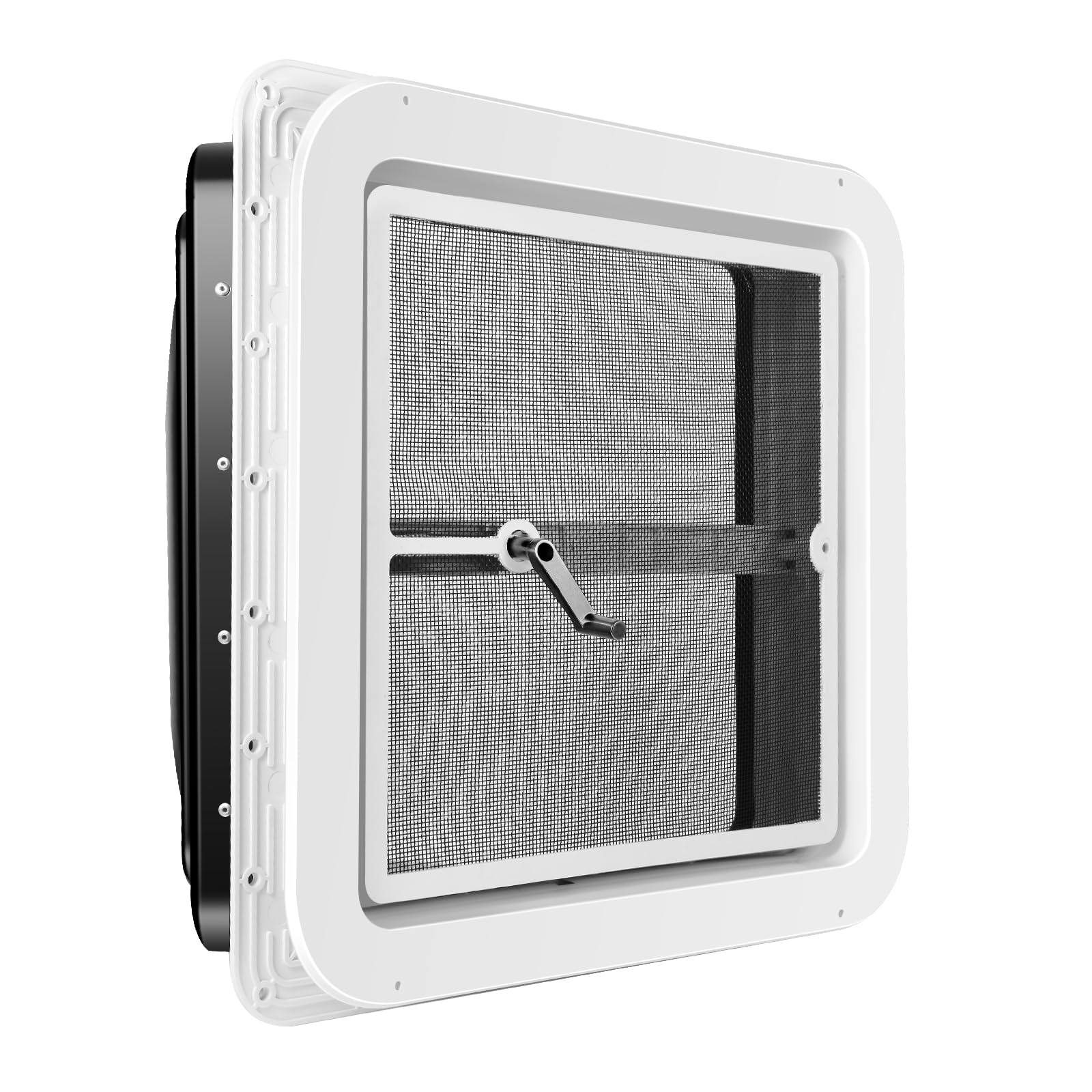 Livpow Rv Roof Vent Kit 14'' X 14'' Manual Lift Black Lid