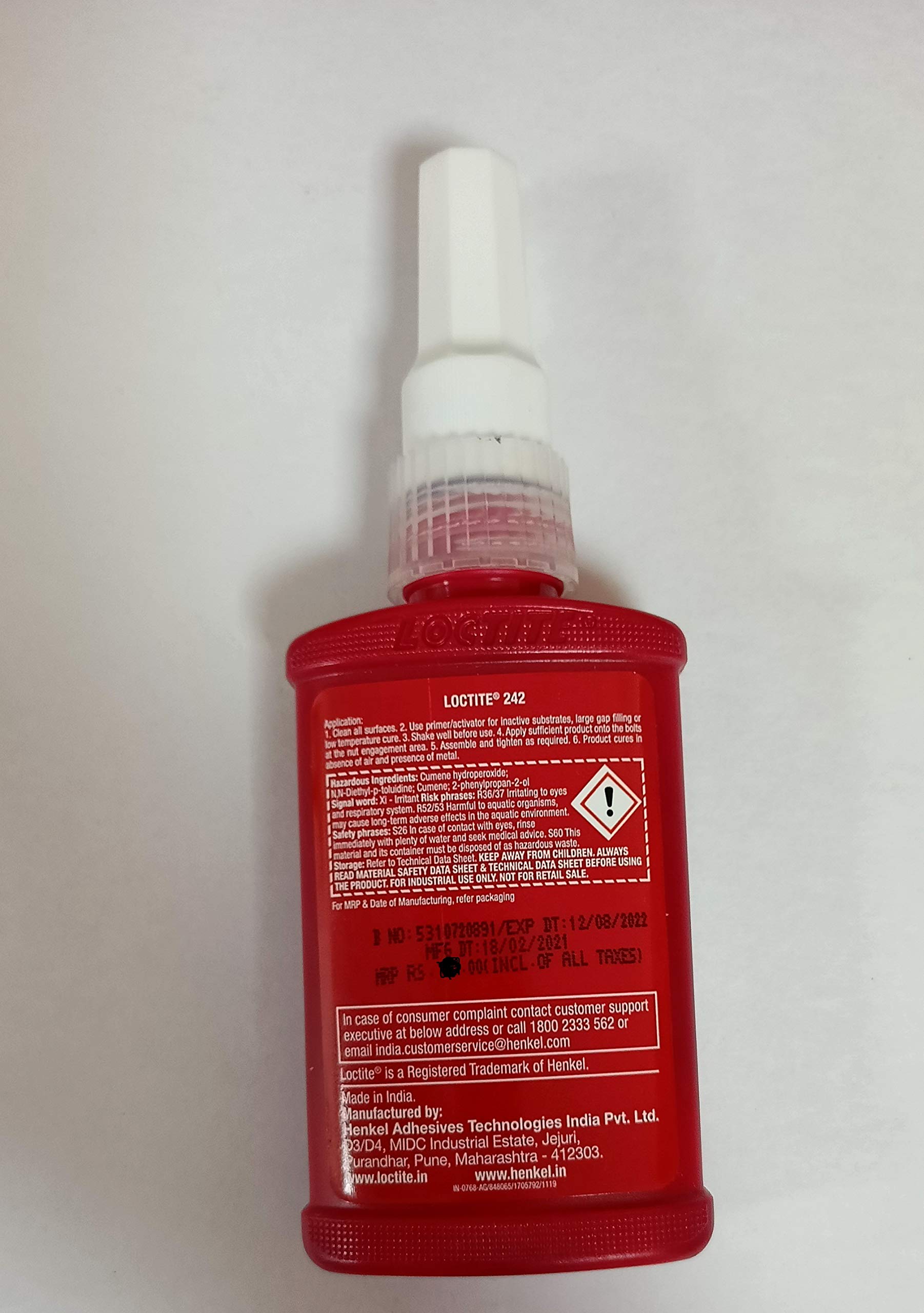 Loctite Henkel 242 50Ml Threadlocker Medium Strength Glue