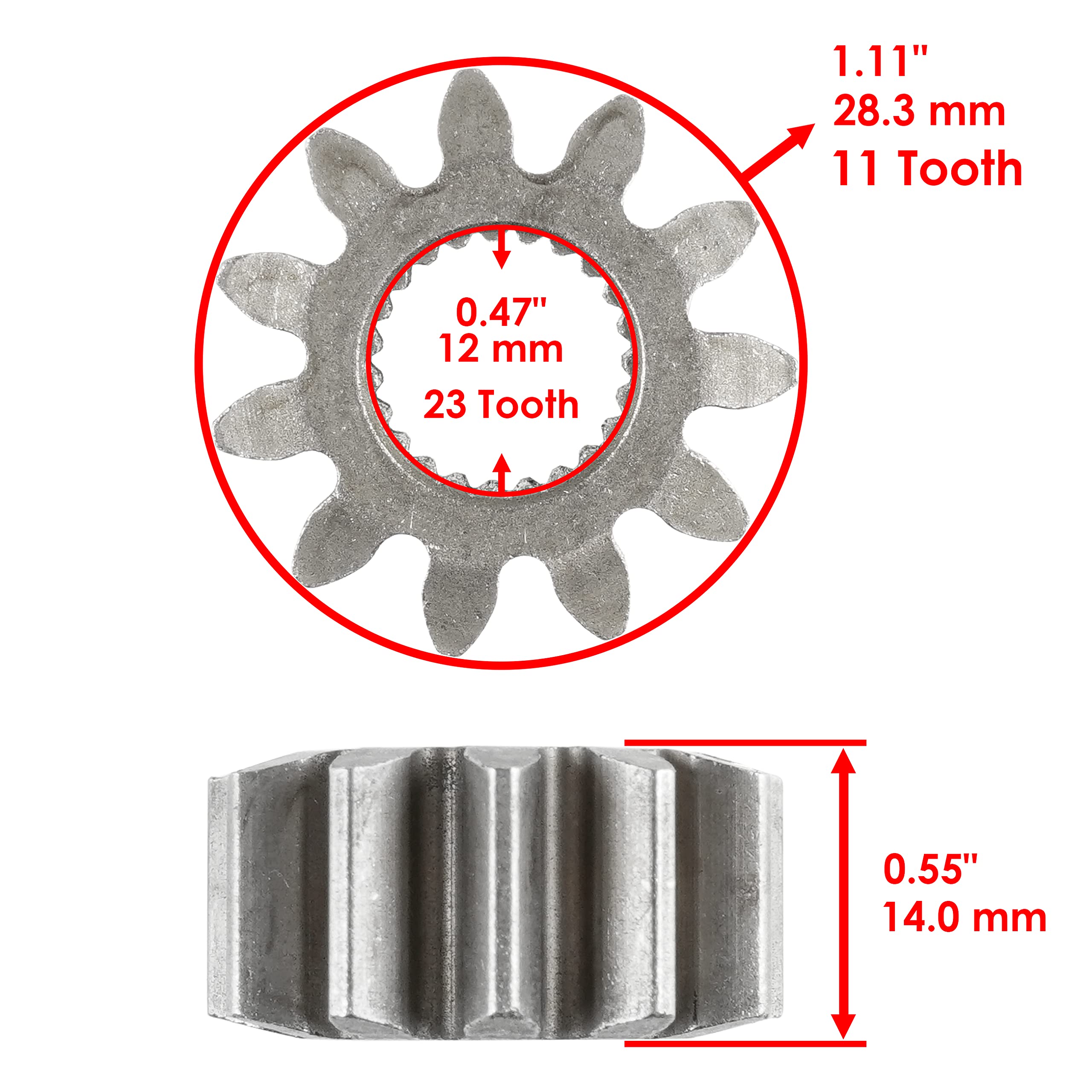Caltric Steering Sector Plate Pinion Gear Compatible With Mtd Cub Cadet 717-1550F 7171550 7171554 Toro 1193976 1120862