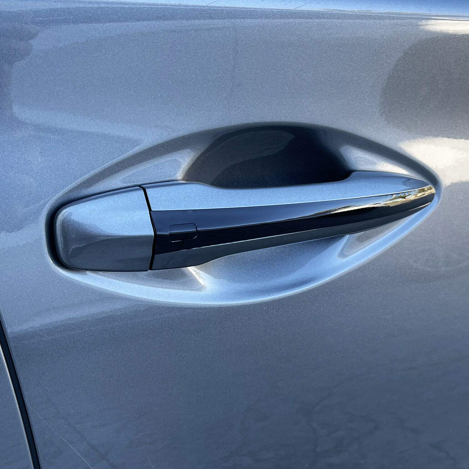 Slickmod,Chrome Delete Blackout Vinyl Overlay For 2014-2022 Infiniti Q50 Q50S Door Handle Trim (Satin Black)