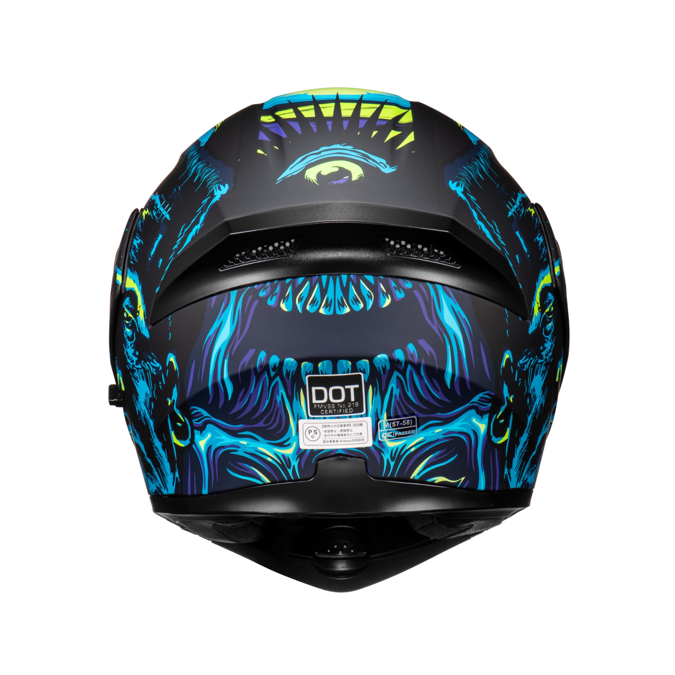 KYPARA Motorcycle Full Face Helmet, Modular Dual Visor, XL, Multi-Color, ABS, DOT Certified, Model Frankenstein