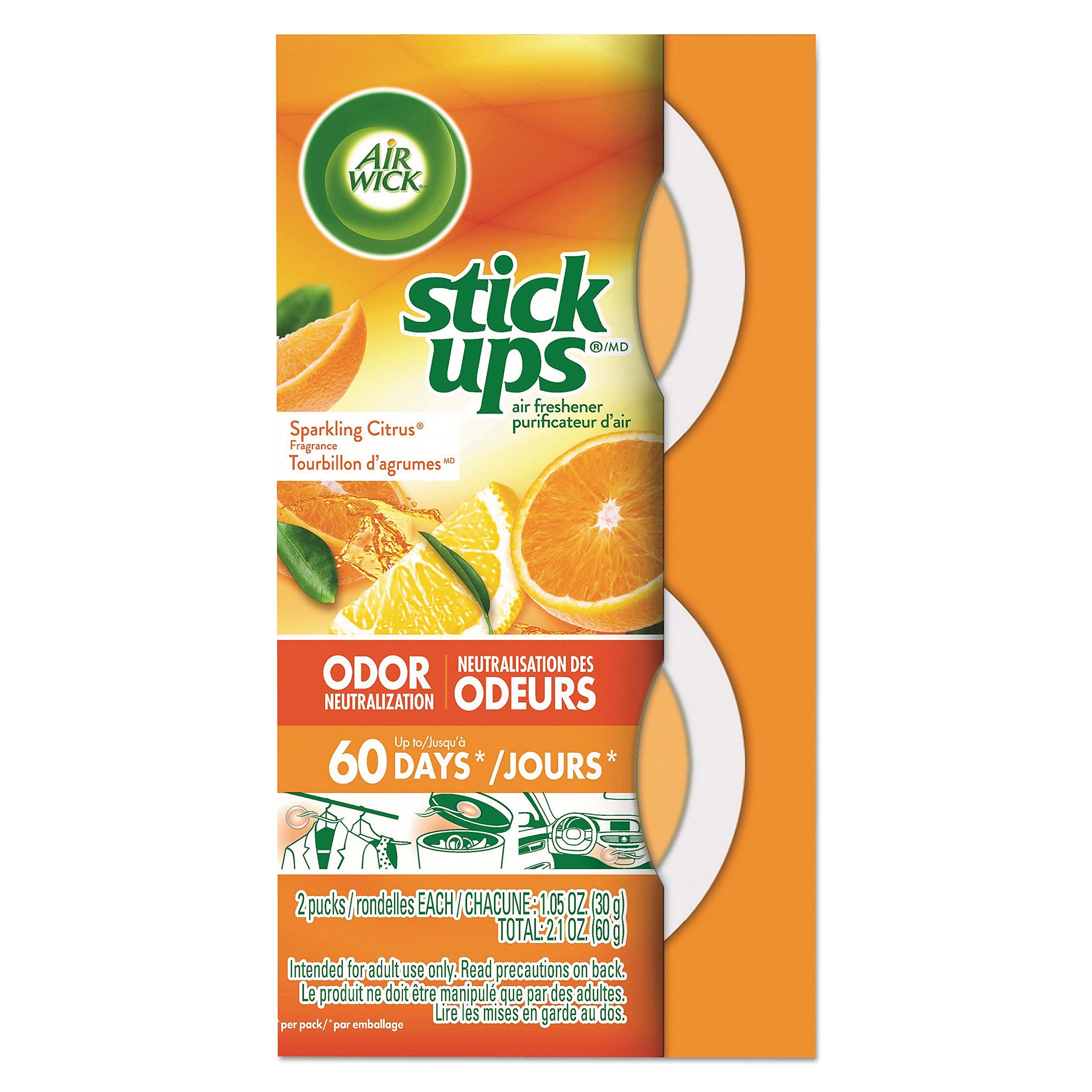 Air Wick Stick-Ups Air Freshener, Sparkling Citrus, 2 Count