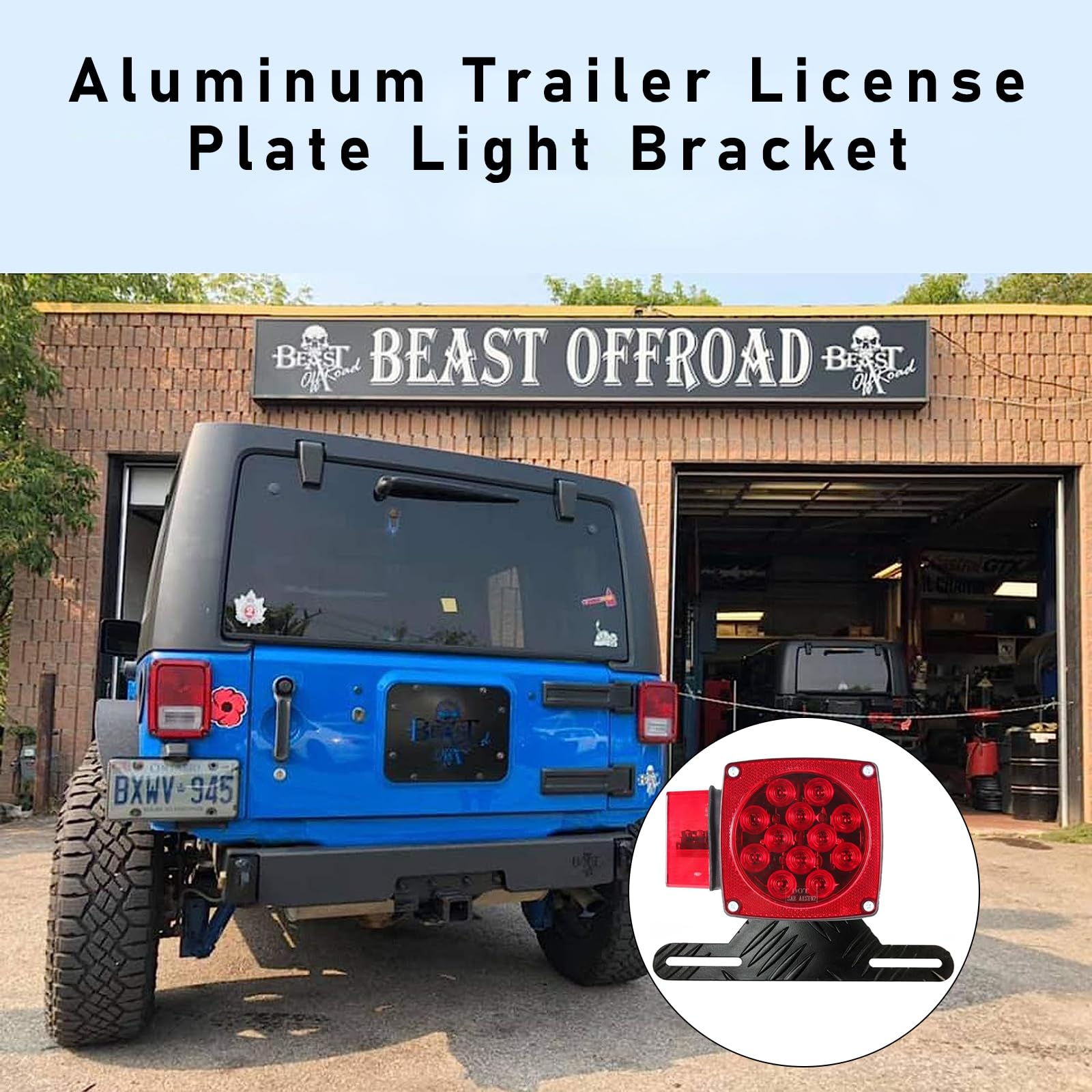 Kewucn Car Aluminum License Plate Light Bracket, Auto License Plate Holder Bracket And Light Mount, Universal Vehicle Exterior A