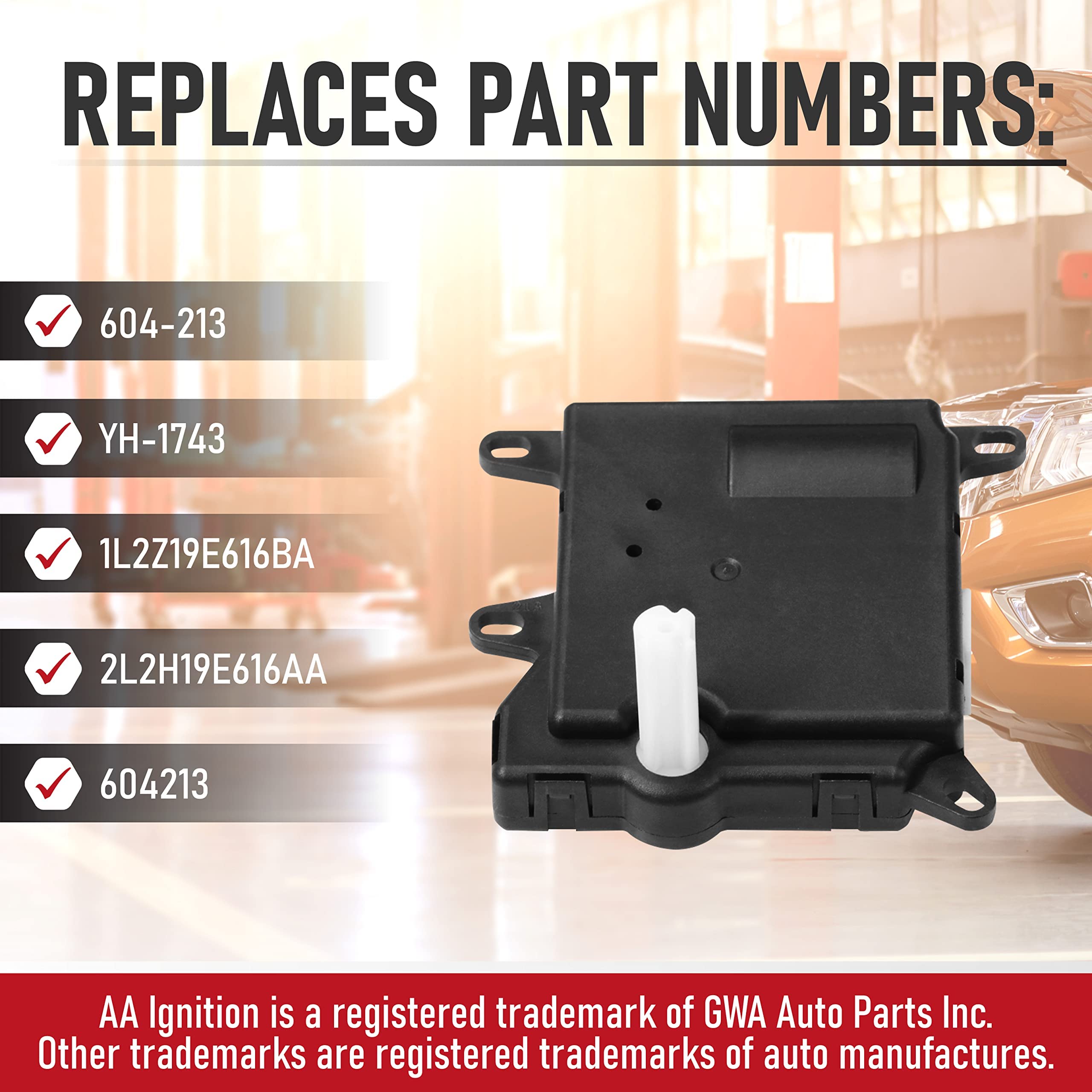 AA Ignition HVAC Air Blend Door Actuator - Compatible with Ford & Lincoln SUVs - 604-213
