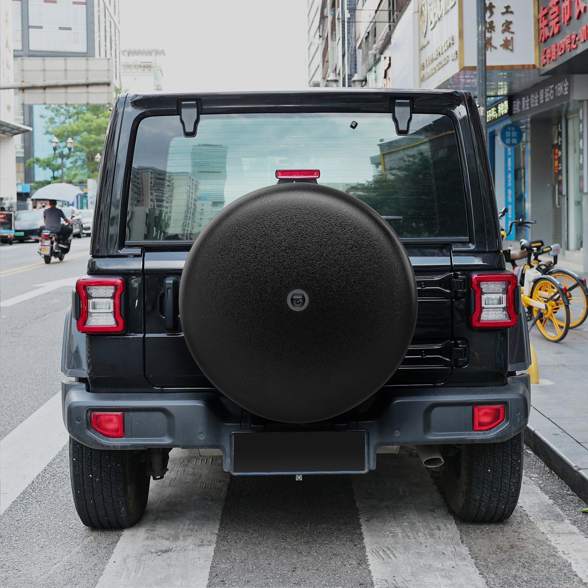MOONET Tire Cover for Jeep Wrangler JL (2018-2025) - Black, 32" for 245/75R17, 255/75R17, 255/70