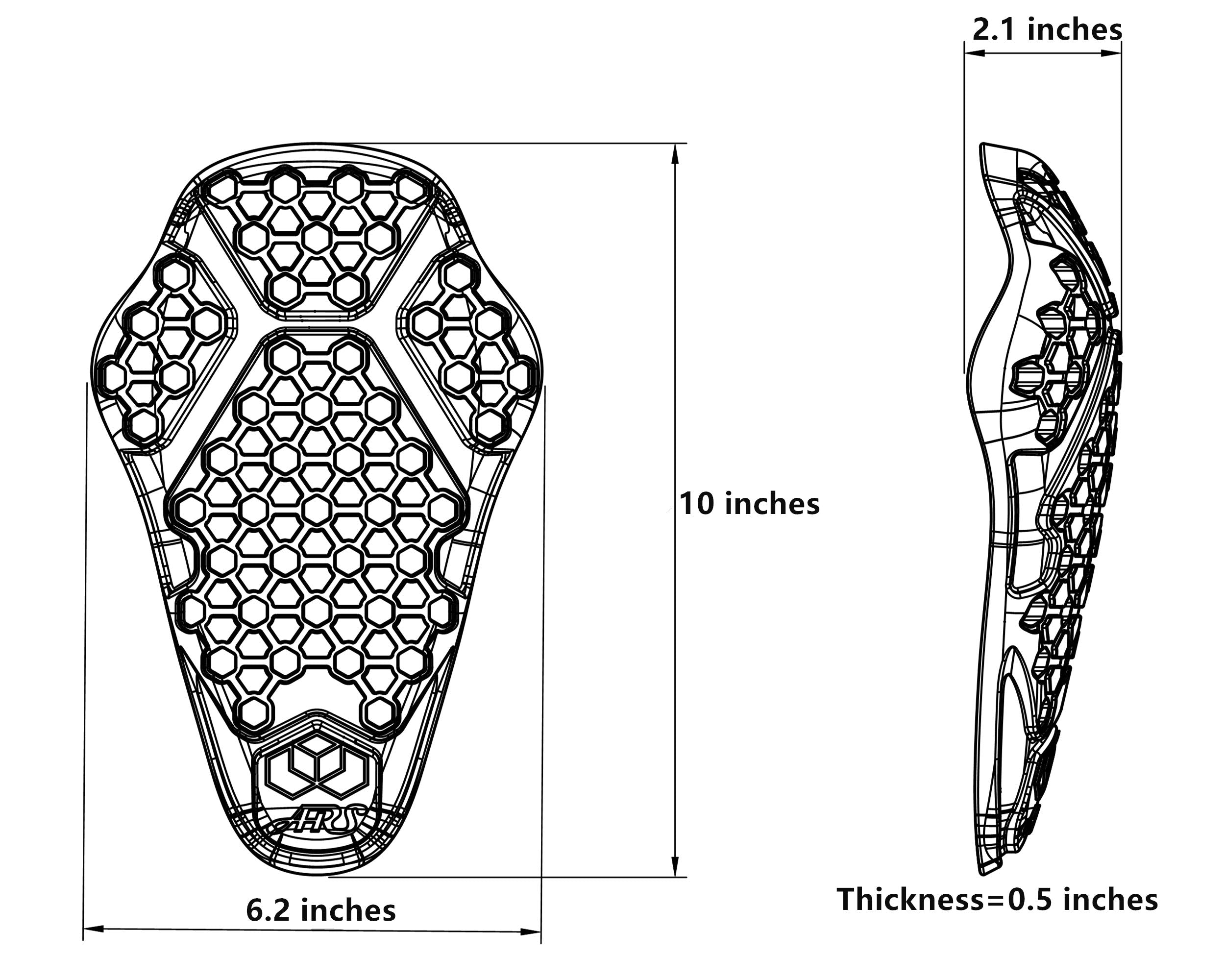 Surlim Knee Protector Ce Insert Armor Motorcycle Pants Replacement Pads Pair