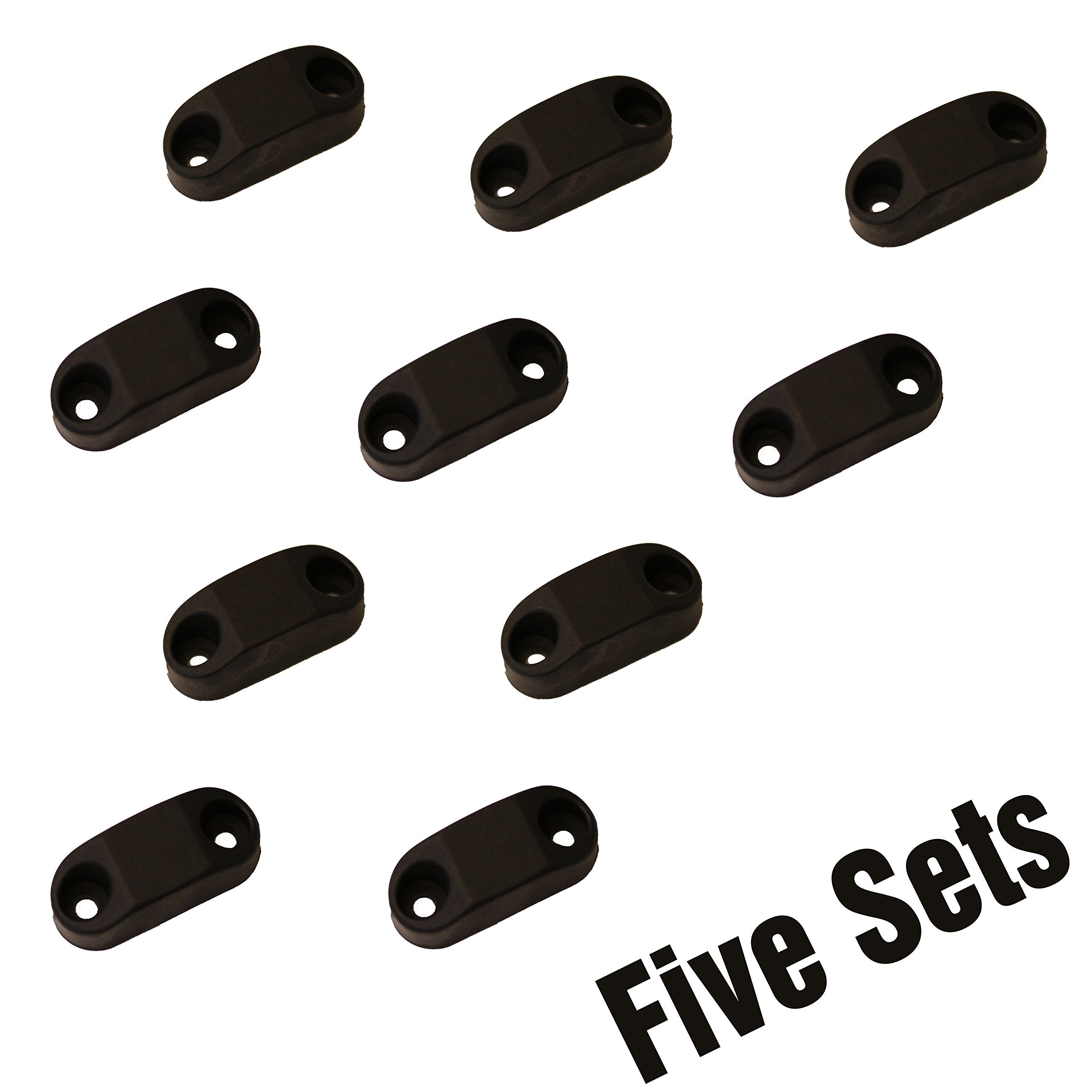 Hamilton Bowes #1 Strongest - Rv & Trailer Magnetic Door/Baggage Door Catch Camper Black Plastic (5-Pair)